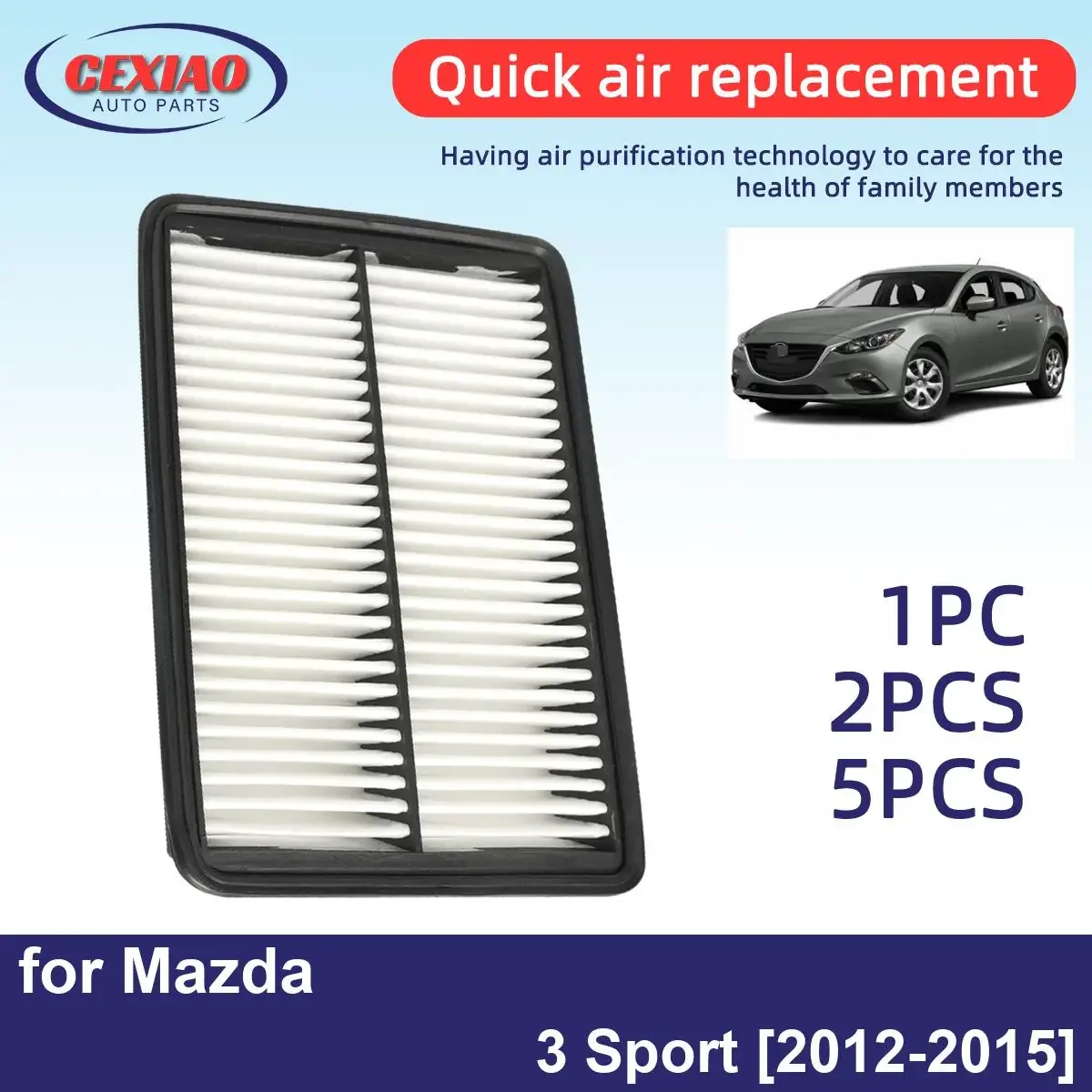 

1 шт., 2 шт., фильтр для двигателя Mazda 3 Sport 2012-2015