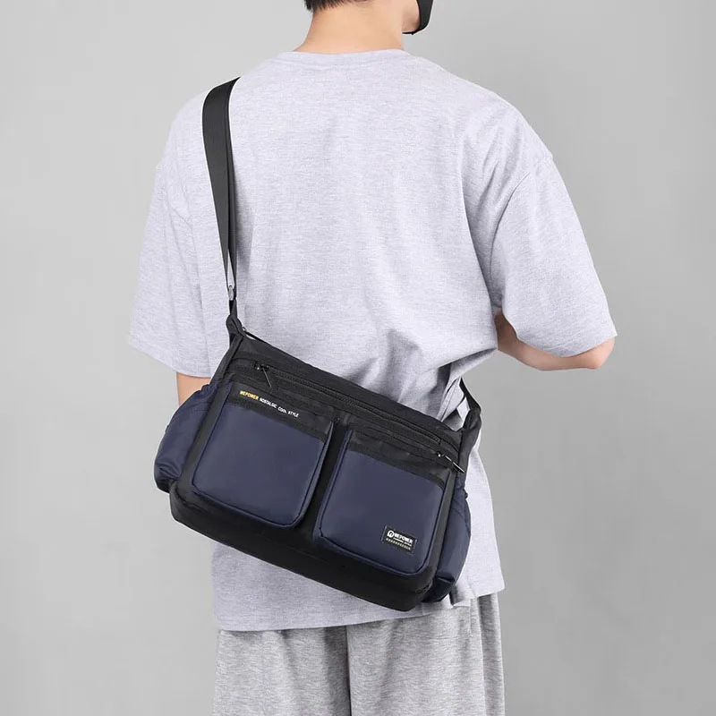 Multi-layer Pocket Design Oxford Shoulder Bag Large Capacity Men's Casual Fashion Single Shoulder Crossbody Luxury Messenger Bag