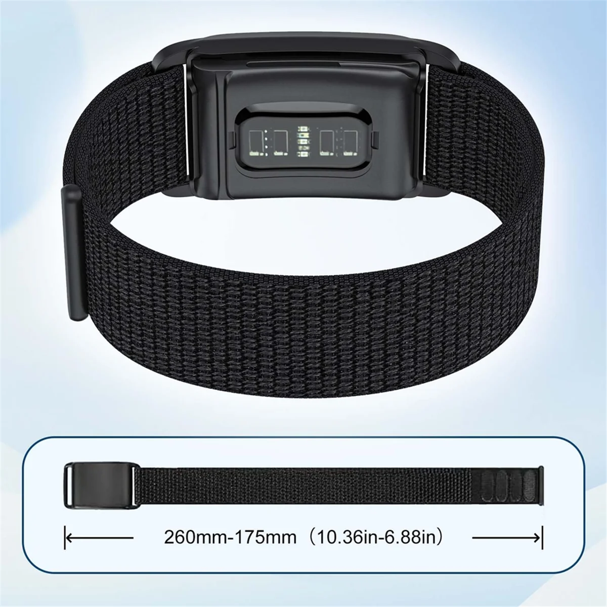 

# Спортивный ремешок 444Y, совместимый с ремешком Whoop Band 4.0 и чехлом-бампером (черный)