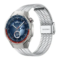 Watch Strap For HUAWEI Watch GT5 Pro 46mm Stainless Steel Watchband For Huawei Watch GT 5/4/3/2 46mm Metal Bracelet Correa reloj
