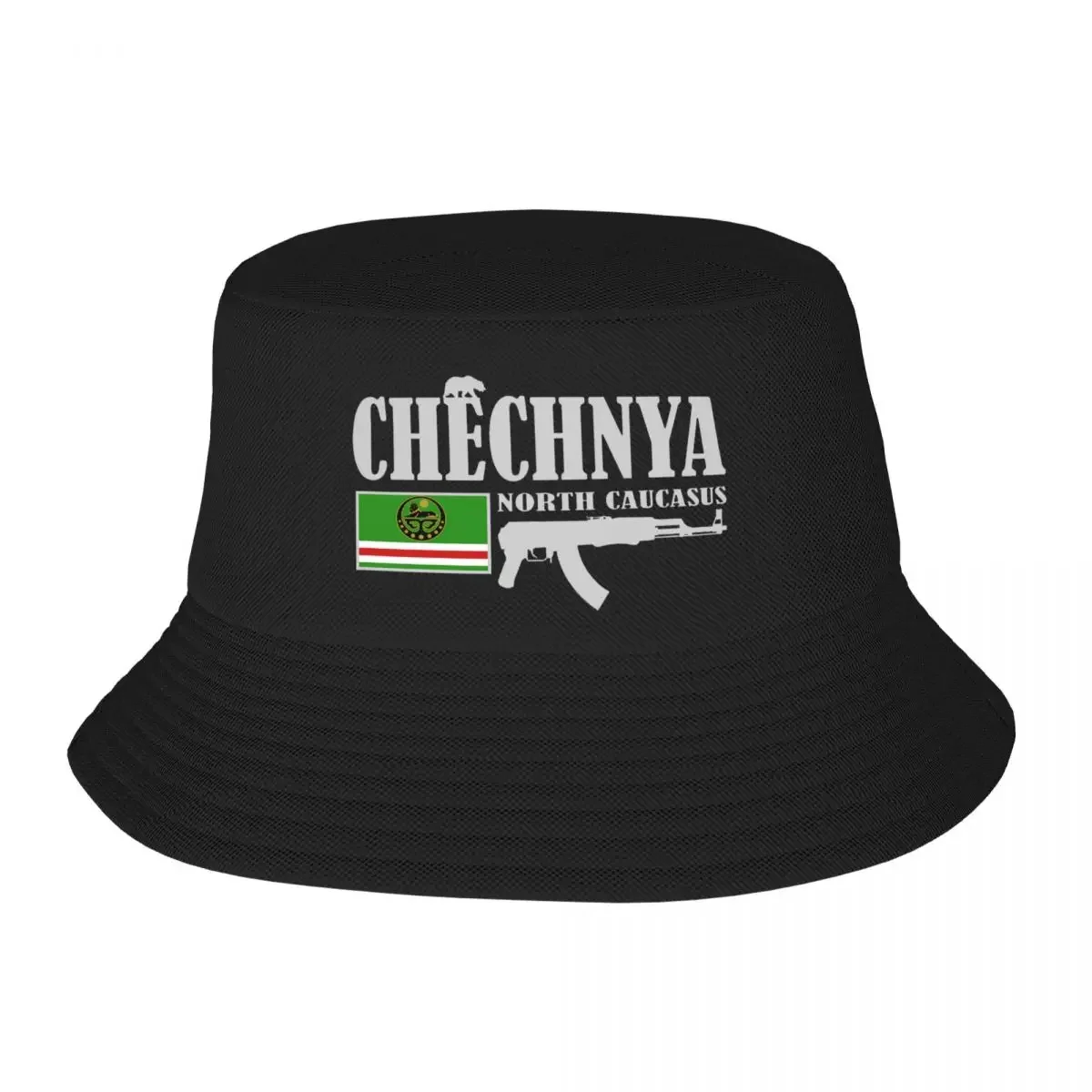 Custom Chechnya Fighter Bucket Hat Women Men Fashion Summer Outdoor Sun Chechen Flag Fisherman Cap