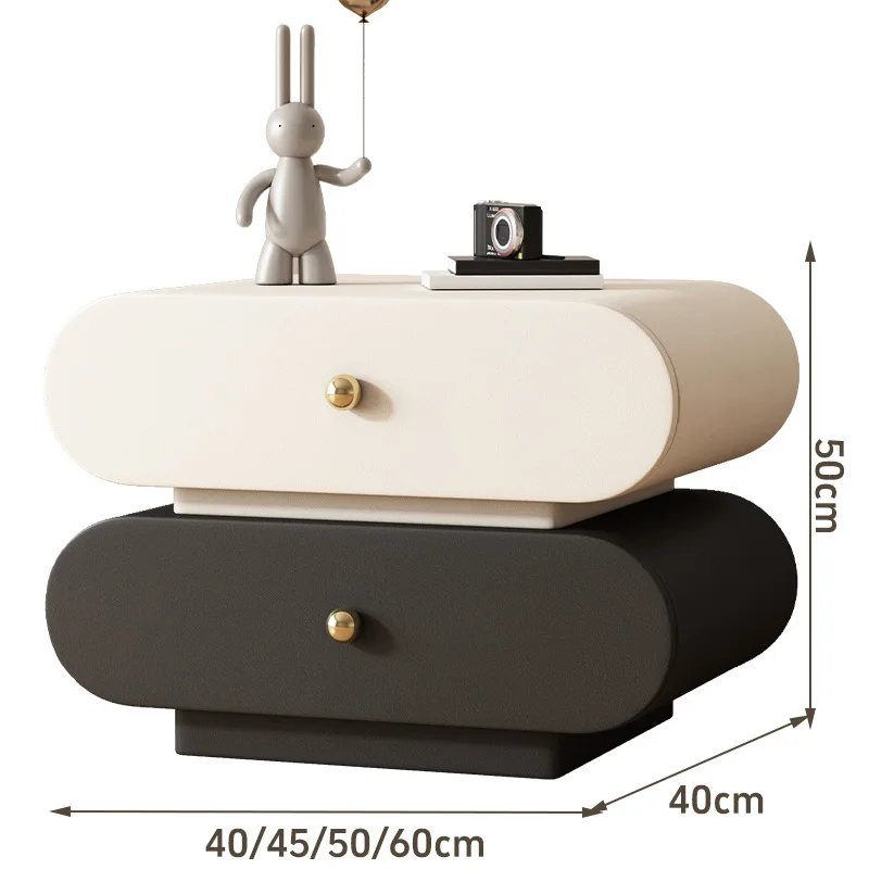 Italian light luxury Internet celebrity all solid wood, bedside table, high end bedside storage cabinet