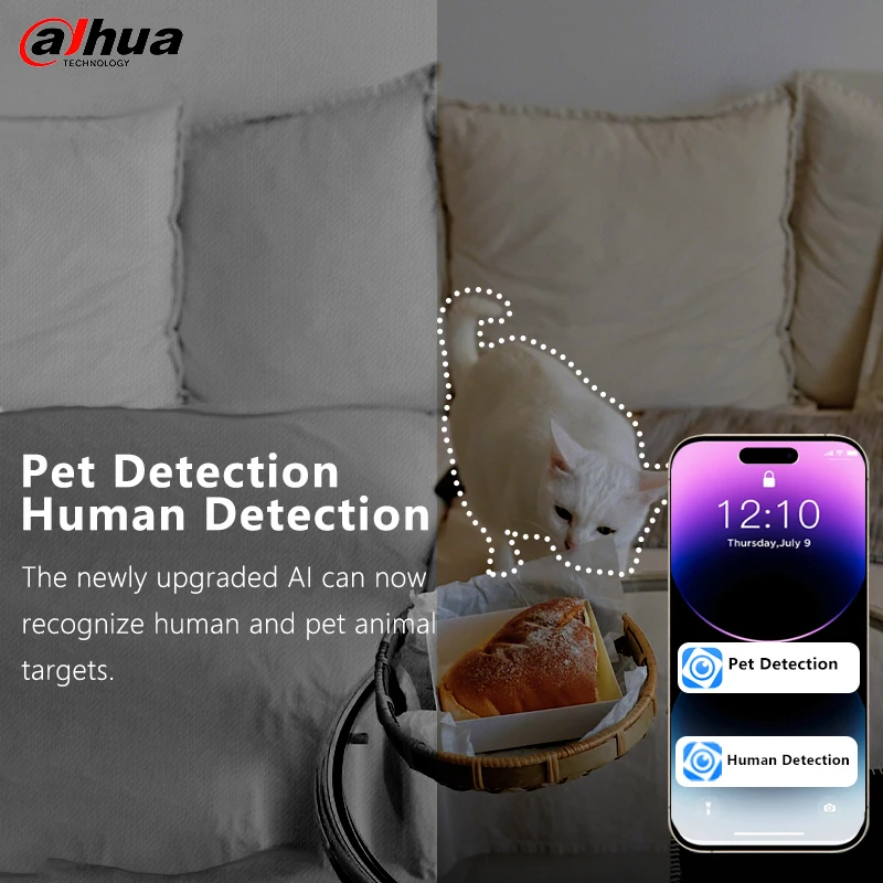 Dahua IPC-H5B NEW 5mp IP Camera Supppt Two Way Talk AI Human Pet Detection 360° Auto tracking IR model wifi surveillance camera