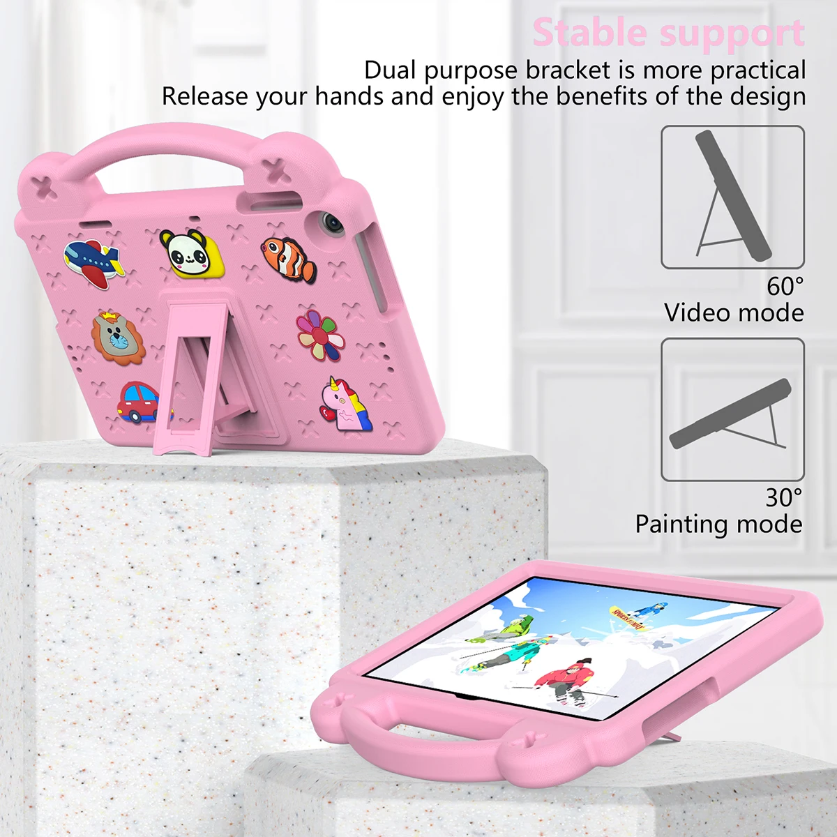 Kids EVA Bear Stand Case for Samsung Galaxy Tab A9 A11 8.7