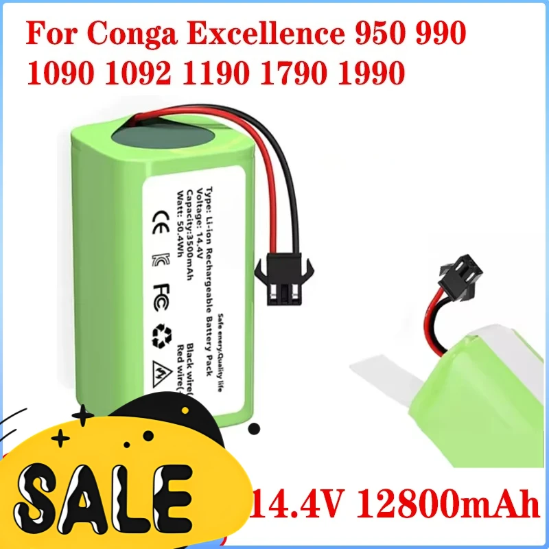 4S1P 14.4V 6800mAh Lithium ion battery for Conga Excellence 990 1090 Ecovacs Deebot N79S N79 DN622 Eufy Robovac 11 11S 12 35C