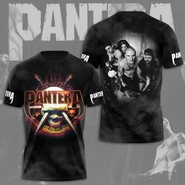 Short sleeve Heavy Metal Rock Band Pantera 3D Print Men Women T-shirt O-neck Short Sleeve Hip Hop Top Casual Streetwear Man Tees
