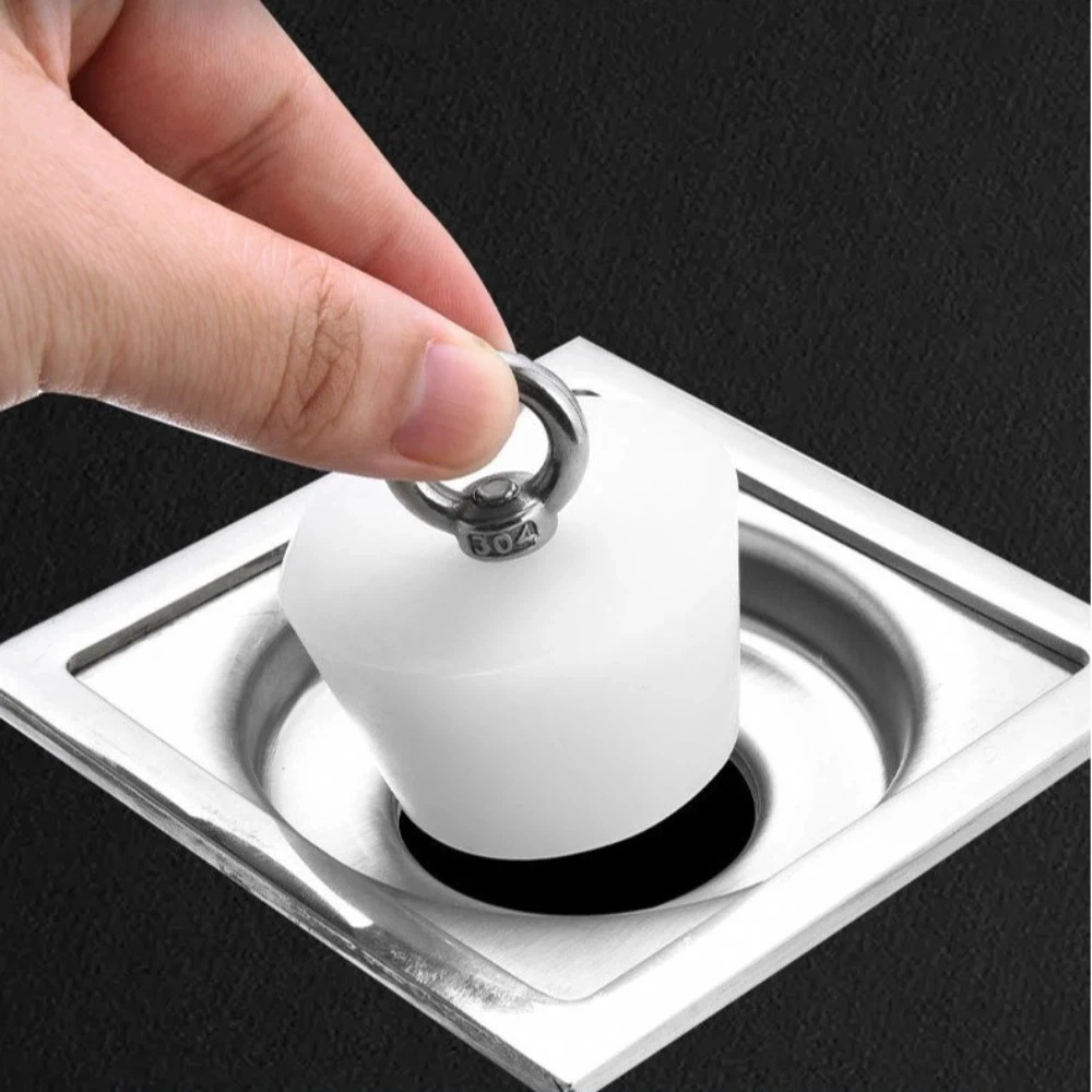 Tapered Silicone Rubber Stopper Waterproof with Steel D Ring Sealing Plug Bung Universal Solid Tube Hole Plug Kitchen Sink