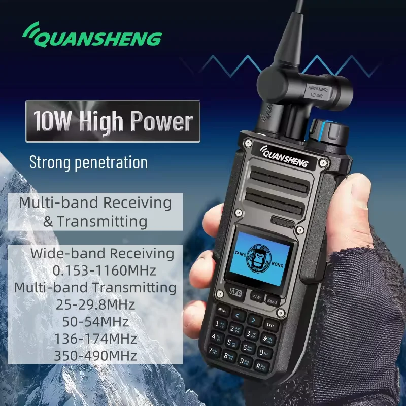 

Quansheng TK11 8 Walkie Talkie 10 Вт с двойным приемным PTT HF AM SSB 27 МГц CB CW LSB LW MW SW Type-C NOAA для UV-K5 8 Ham Radio TK-11