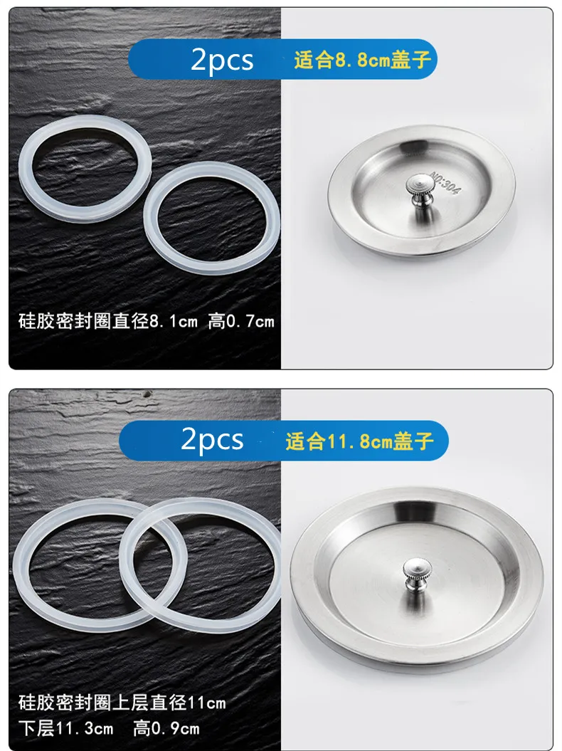 Filtro Per Lavello In Acciaio Inox 92 Mm Con Guarnizione In Gomma - Anti-Intasamento