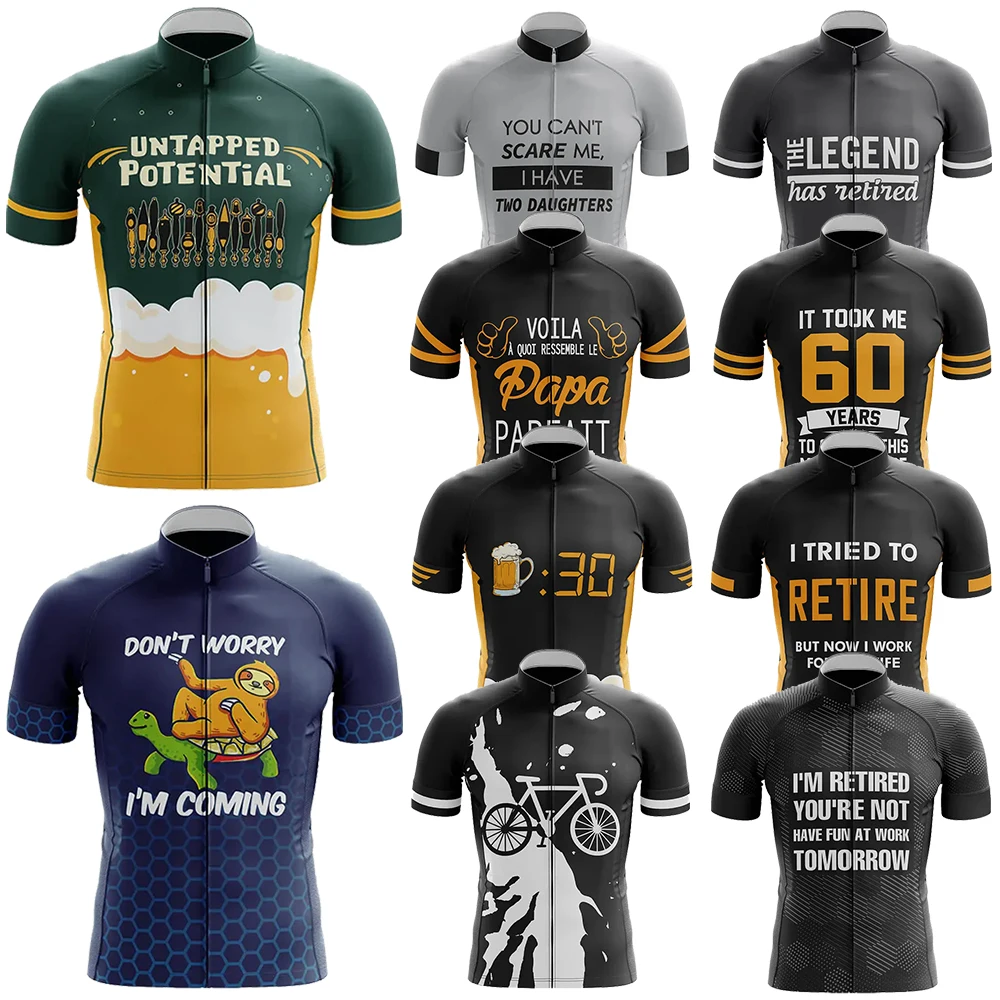 Camisa de ciclismo de potencial invertido para homens respirável manga curta bib shorts durável almofada de gel 20d, roupas de bicicleta de montanha mtb