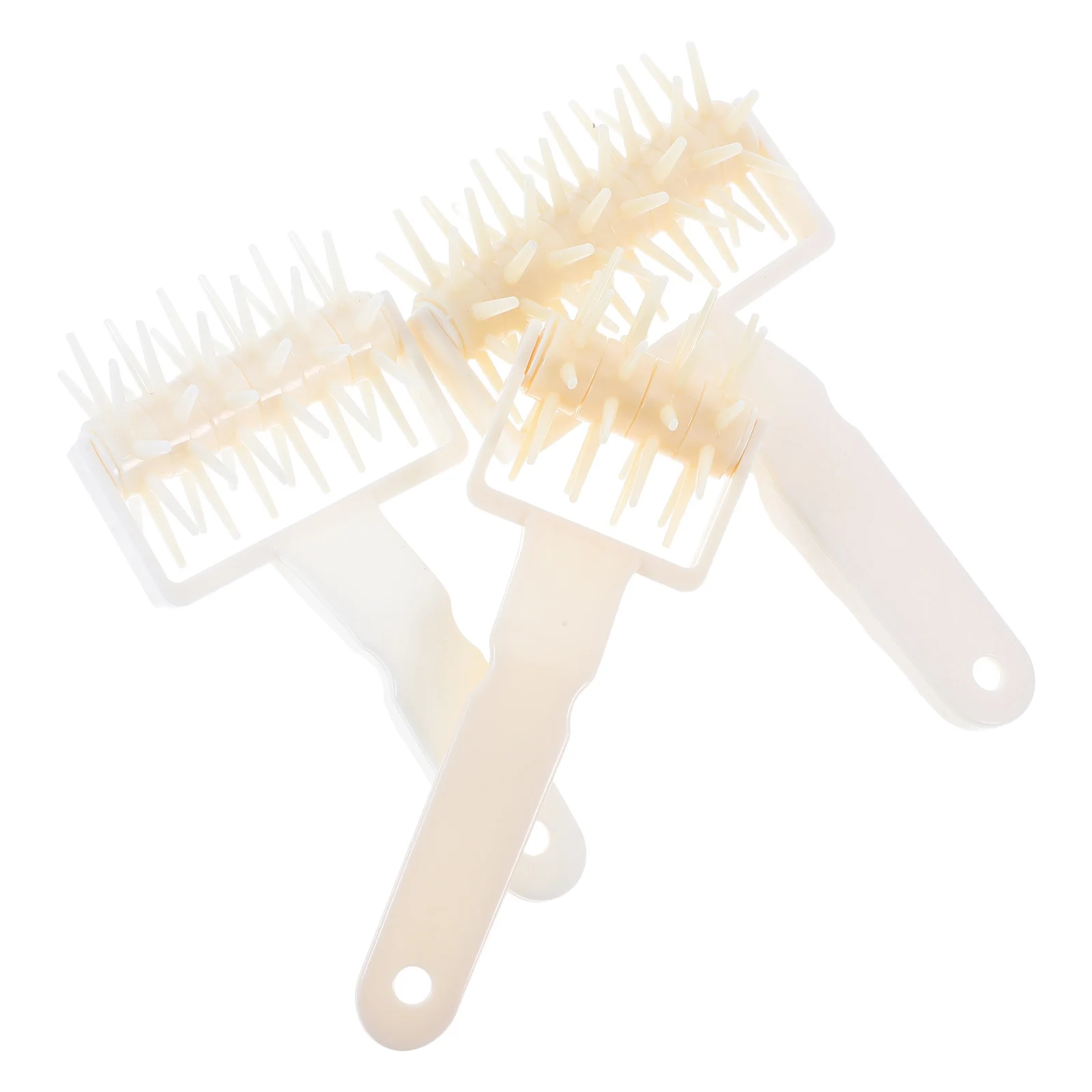 

3pcs Baking Tools Set Plastic Dough Roller Pastry Spike Wheel For Pizza Cookie Pie Crust Homemade Bread Dough Blistering Remover