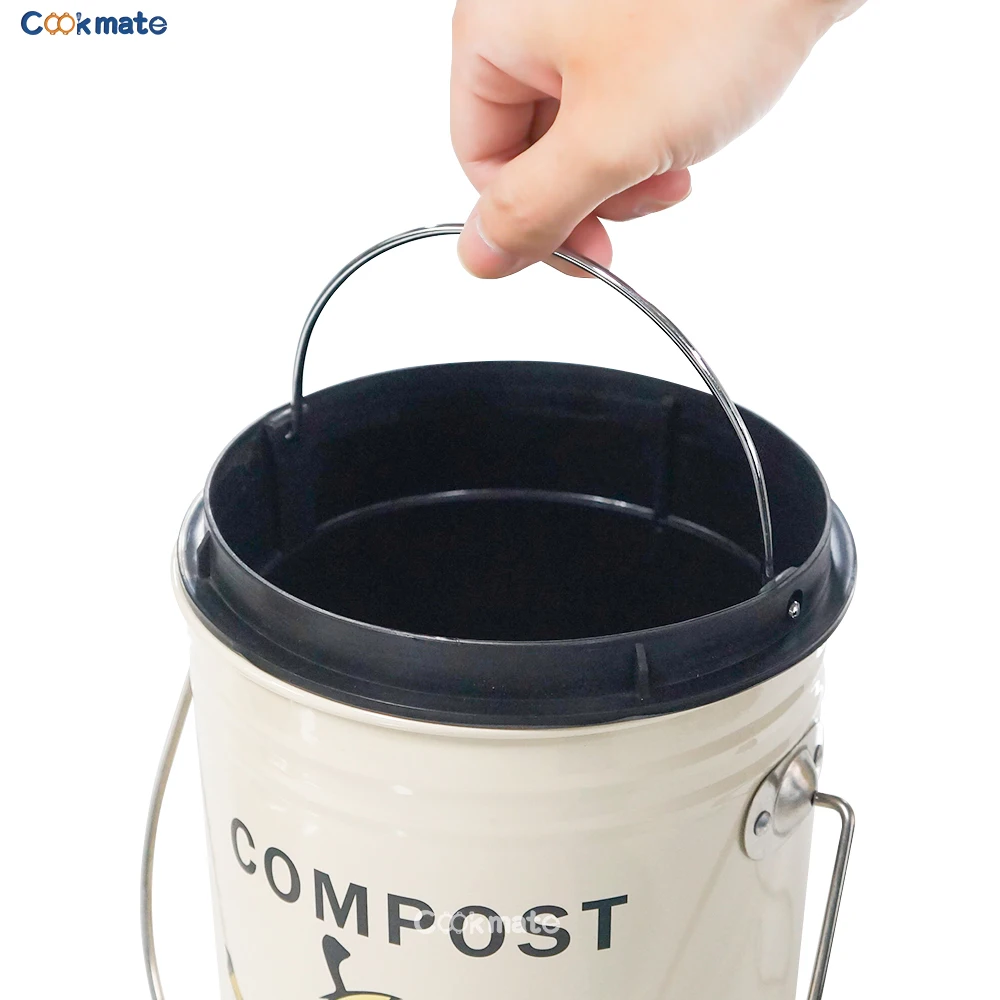 Compost Bin Rustic Iron Metal Iron Flower Plants Bonsai Bucket Potted Bonsai Vase Container Flower Tub Home Balcony Floral Decor