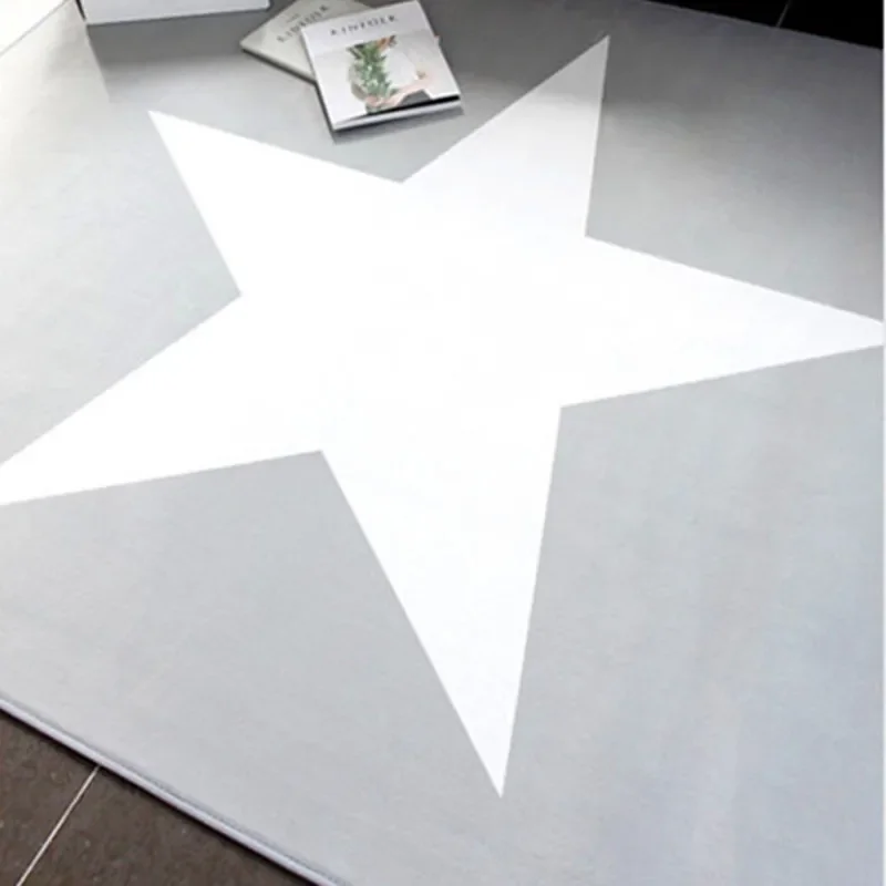 150*200cm large area Rectangle Carpet Kids Gray Pentagram Print Rug baby living room Game tapete Children bedroom Crawl Carpets