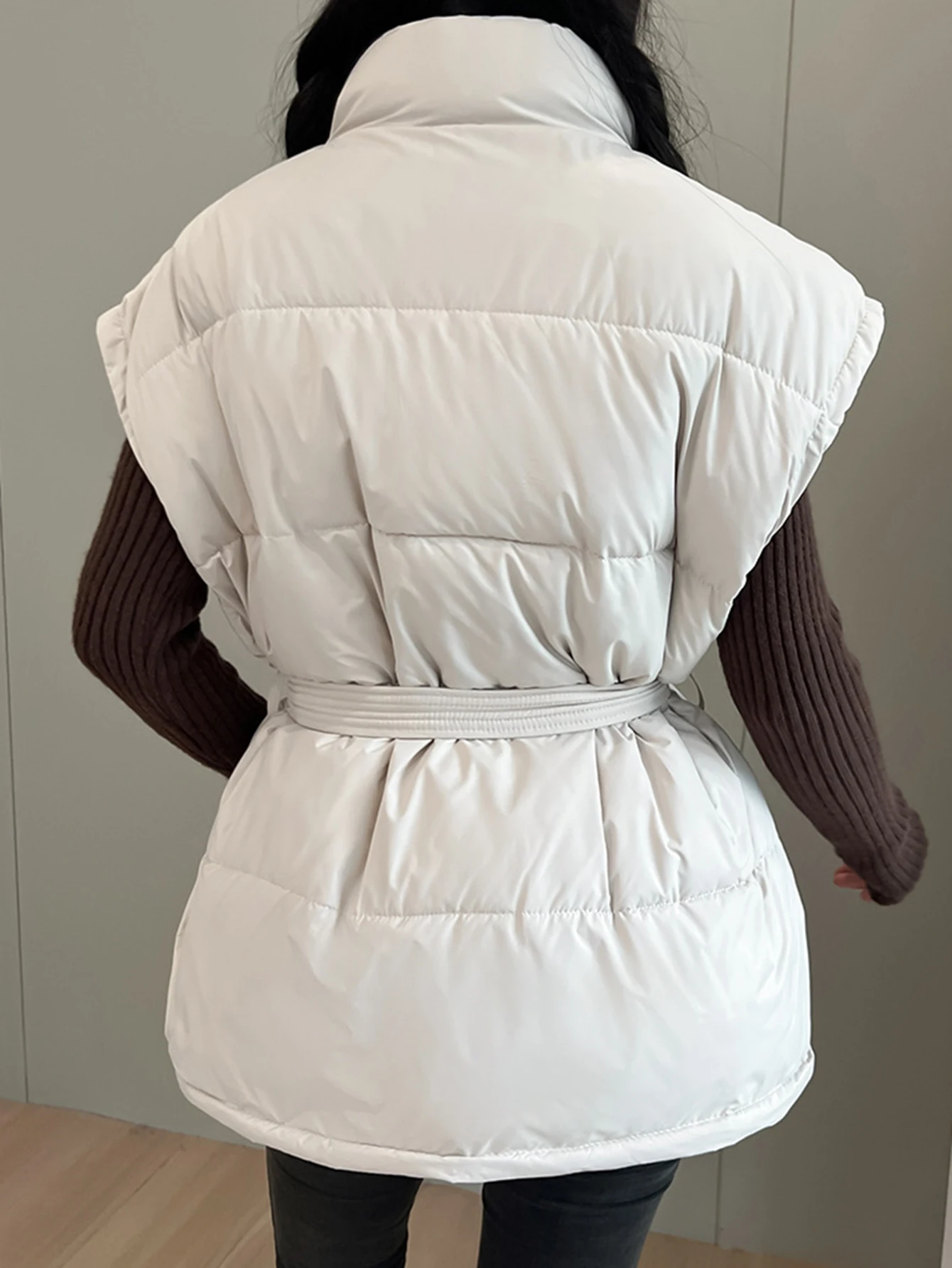 Veste décontractée rembourrée en coton à manches longues, Design à manches droites, haut confortable pour femmes, tendance, vêtements d'extérieur