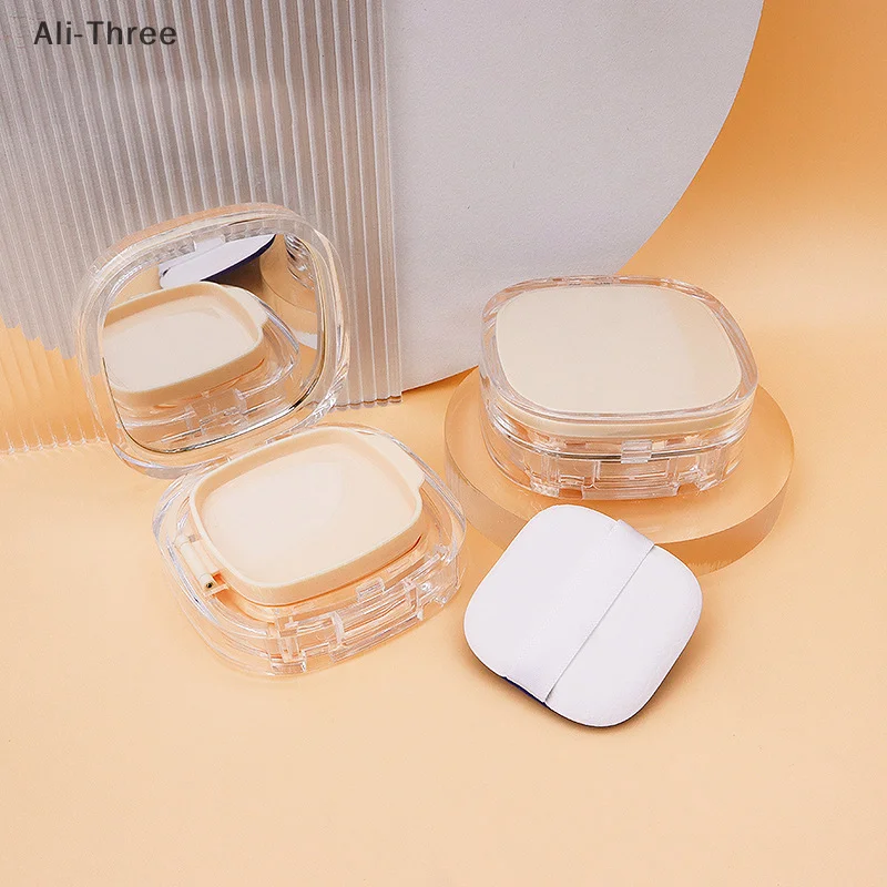 Contenitore per trucco cosmetico portatile con cuscino d'aria vuoto da 15 g con specchio in spugna per polvere per fondotinta in crema BB fai da te