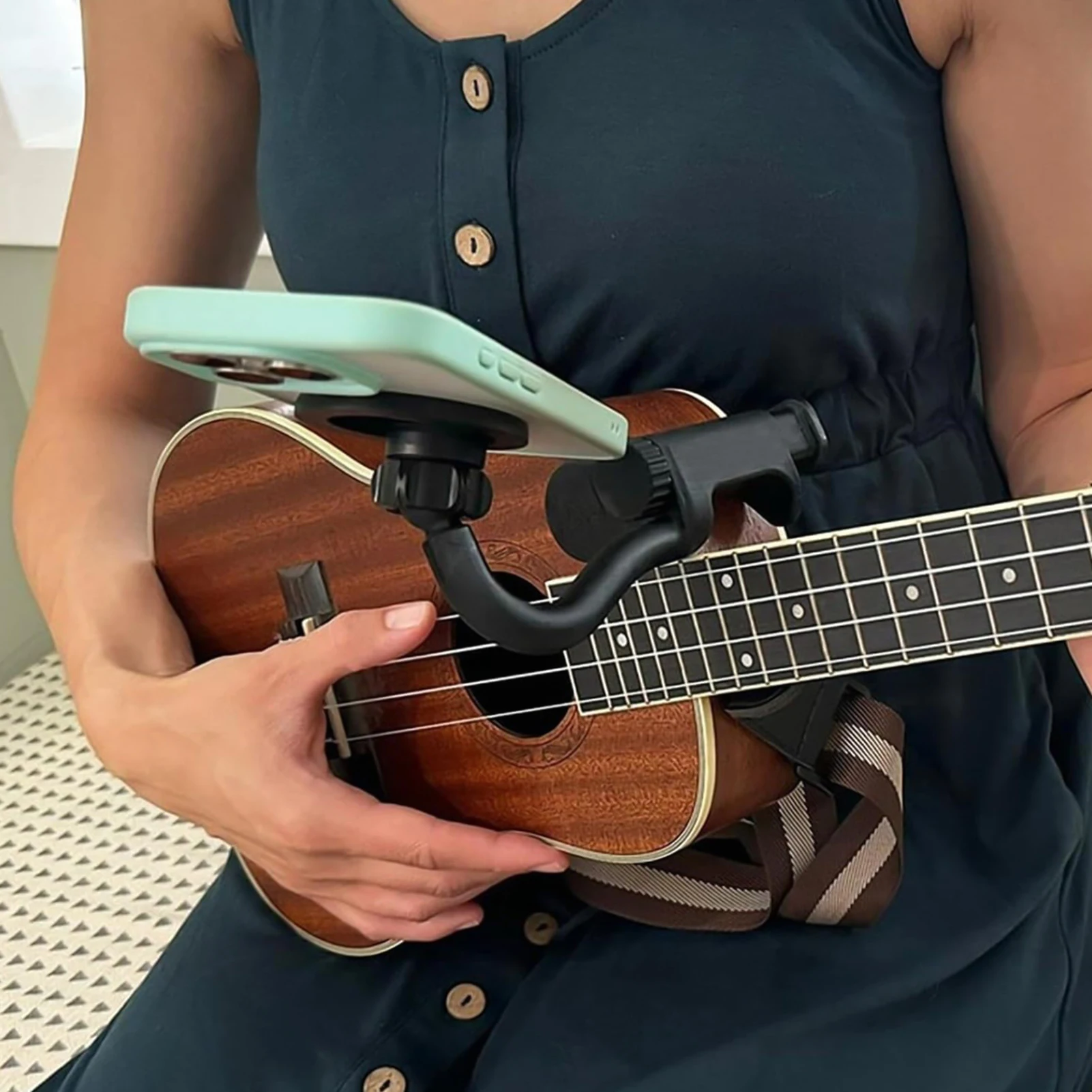 المغناطيسي الغيتار القيثارة حامل هاتف قابل للتعديل الهاتف جبل ل 6-10 سنتيمتر سمك المحمولة للتدريس المباشر تسجيل الفيديو