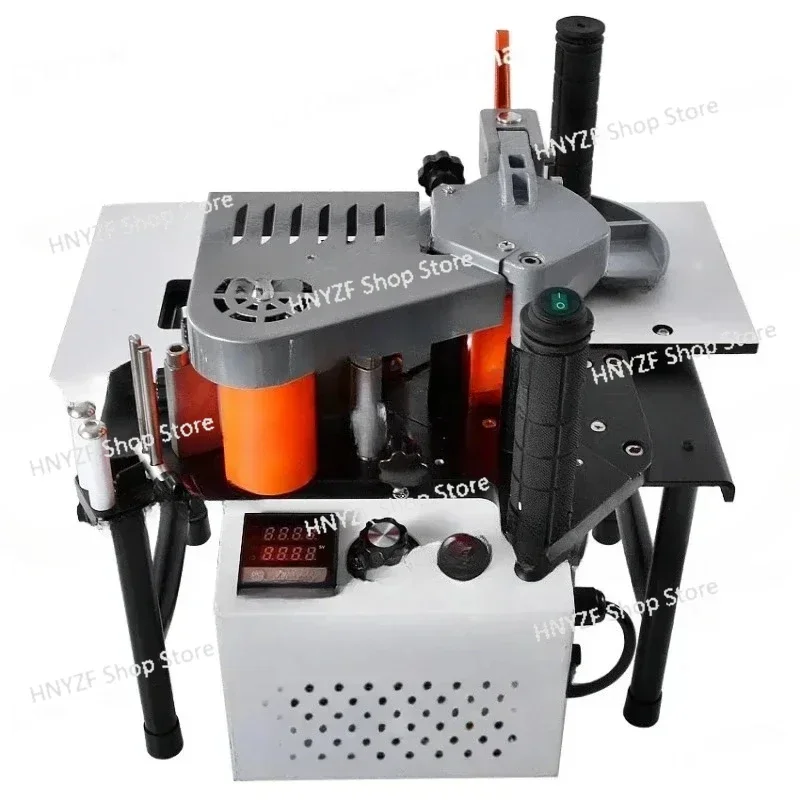 Edge Banding Machine Portable Wood PVC Two-sided Gluing Edge Bander with Tray & Cut Adjustable Speed 110/200V 1200W 1000ml