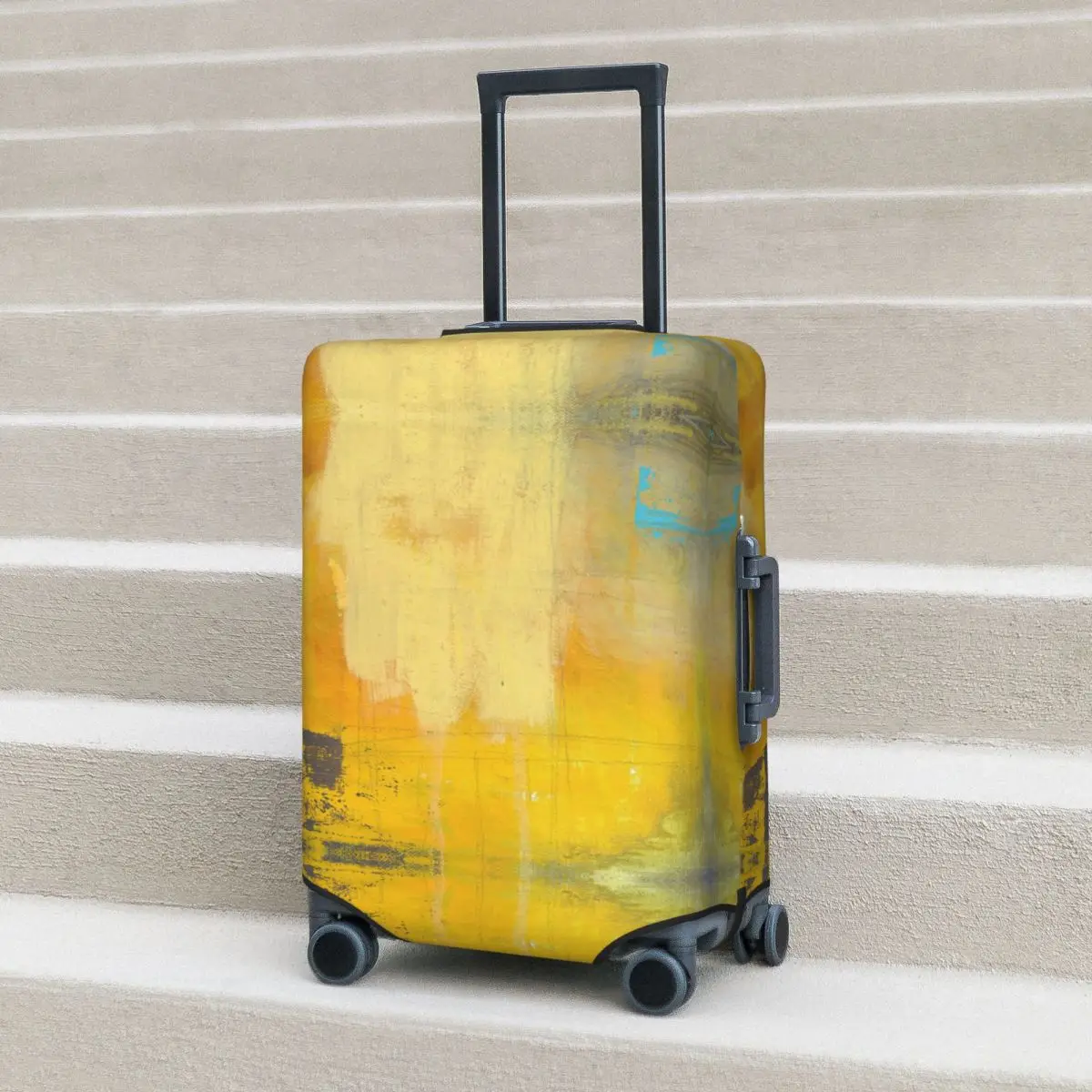 

Afternoon Sun Suitcase Cover Oil Painting Holiday Cruise Trip Practical Luggage Supplies Protection