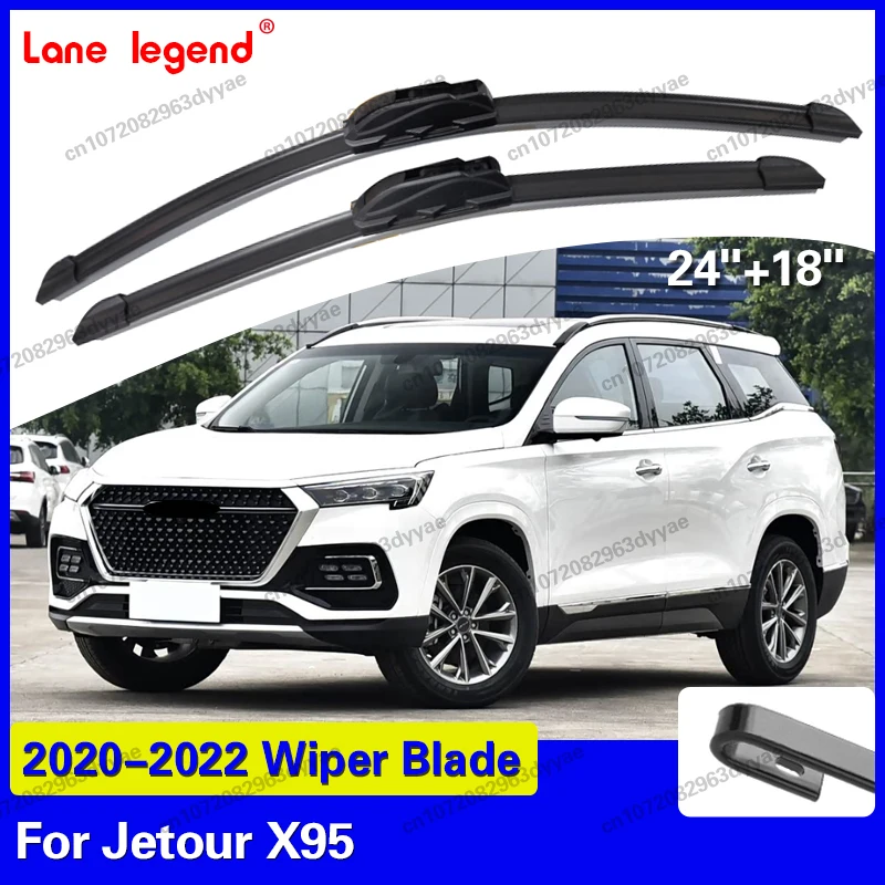 

Soft Rubber Car Wiper for Jetour X95 2020 2021 2022 Front Wiper Blades Brushes Cutter Accessories Windscreen 24"+18"