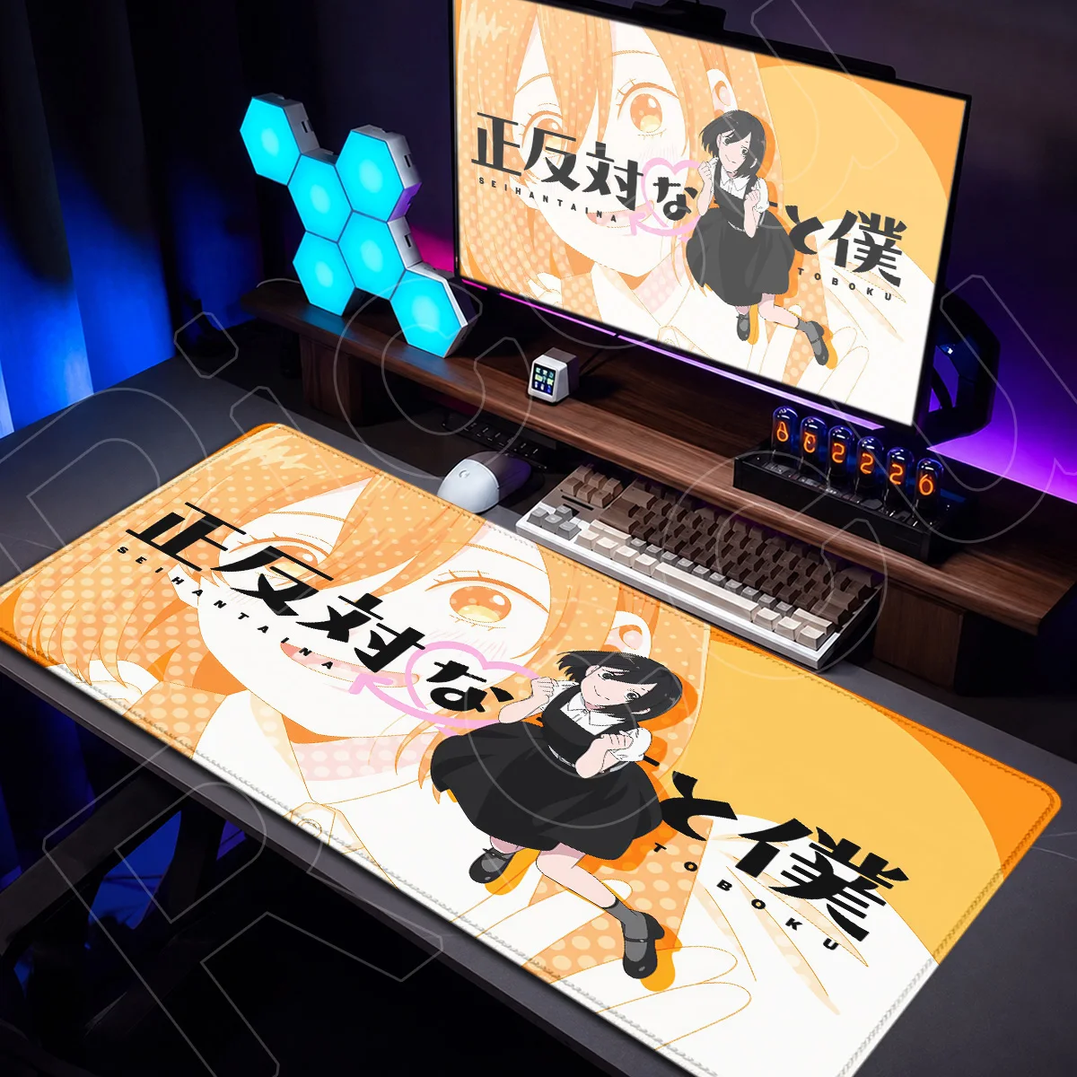 Locking Edge Anime-Gaming-Tastaturmatte „Du und ich sind polargegengesetzte Wesen“ – Süßes Mädchen Miyu Suzuki Schreibtischunterlage Büro-Mauspad – Detail 6