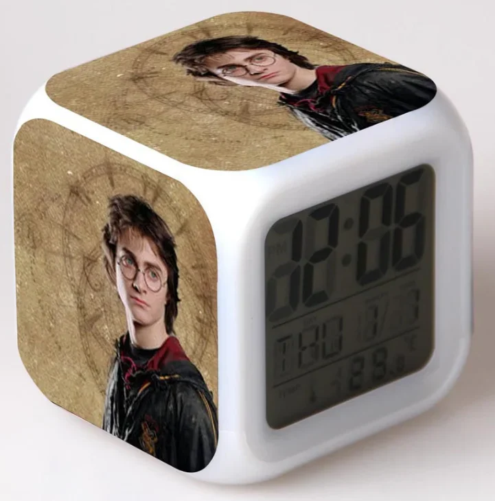 Hot Movies Harri Potter Hermione Digital Alarm Clock Color Changing LED Reloj Despertado Clock Kids Cartoon Toys For Children