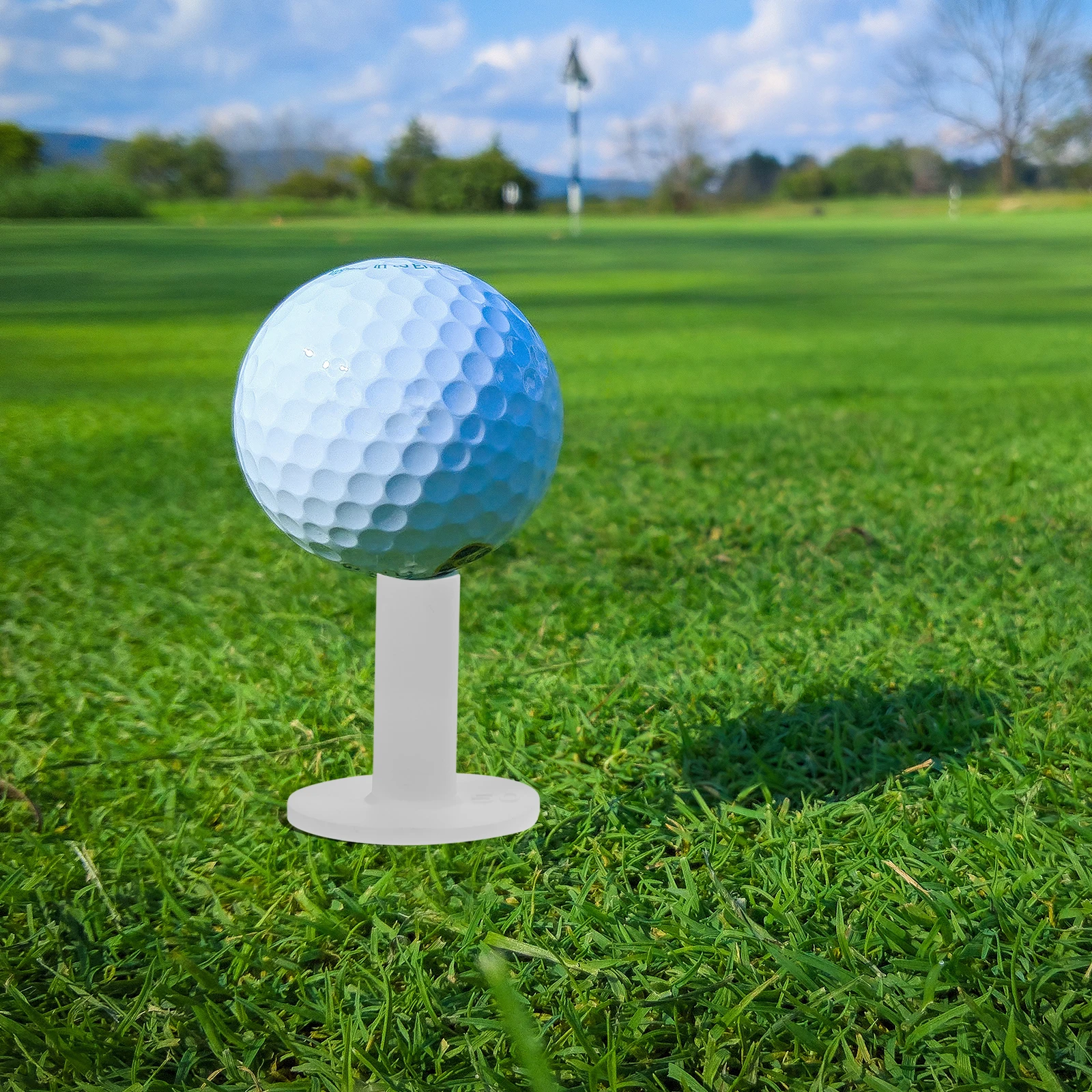

4pcs 4 Pieces Golf Tee Set 21mm 25mm TPE Rubber Tees Durable Professional Practice Driving Range Golfs Supplies White