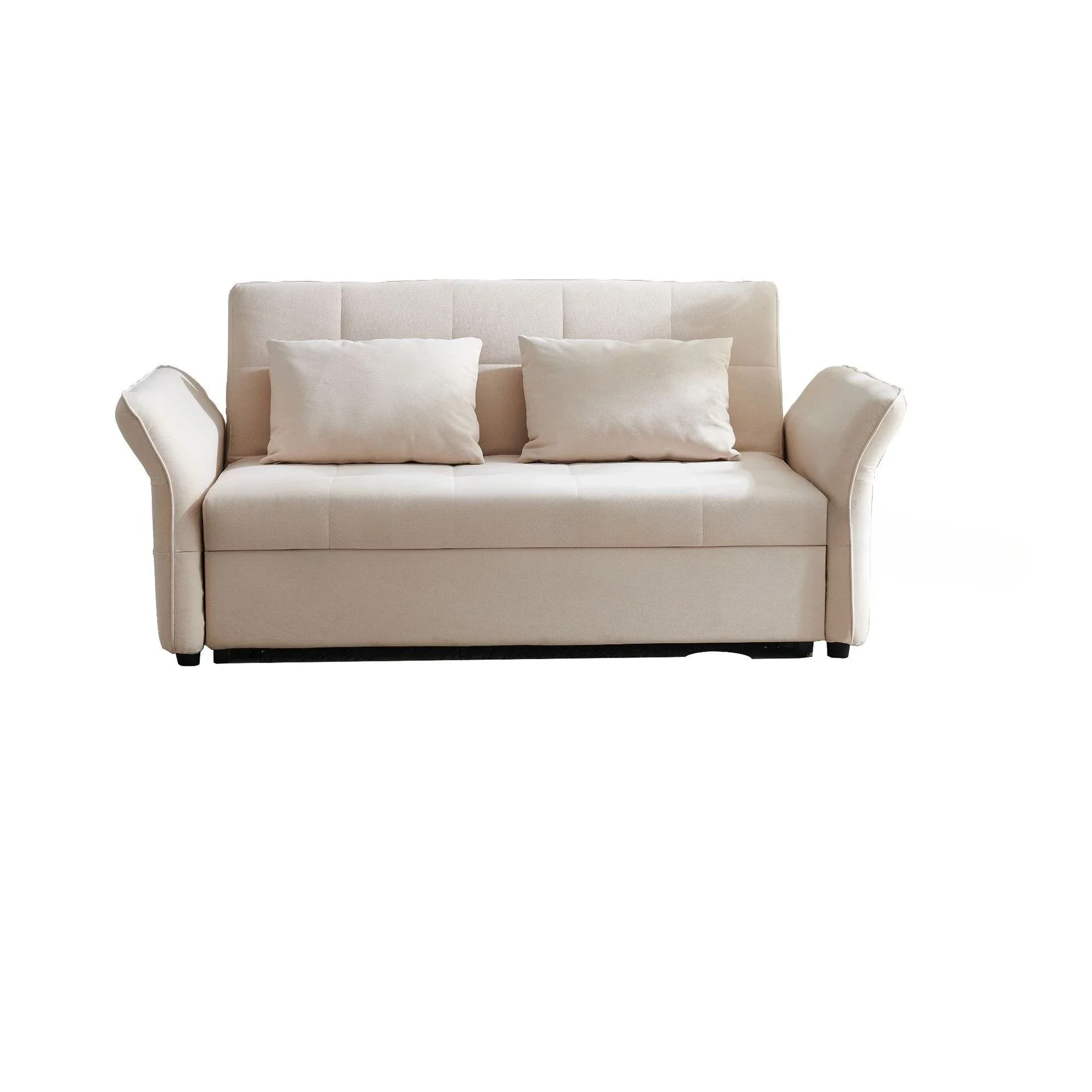 

Cream wind sofa bed, foldable dual-purpose small apartment living room multi functional sofa