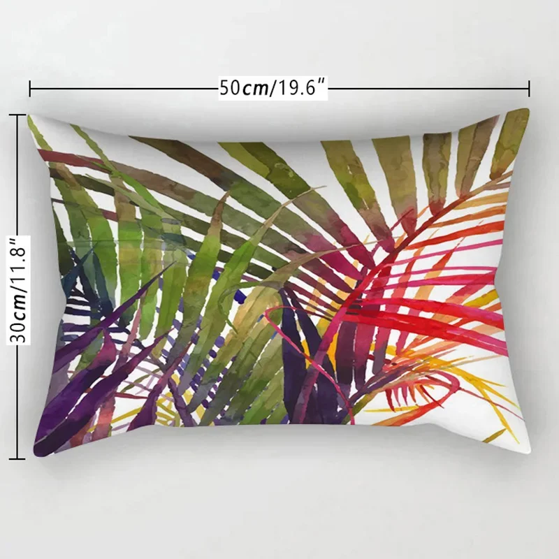 Tropical Plants Home Decor 30*50 embrace pillowcase Modern Bohemian sofa Living Room Car cushion cover Plant leaf Pillowcase