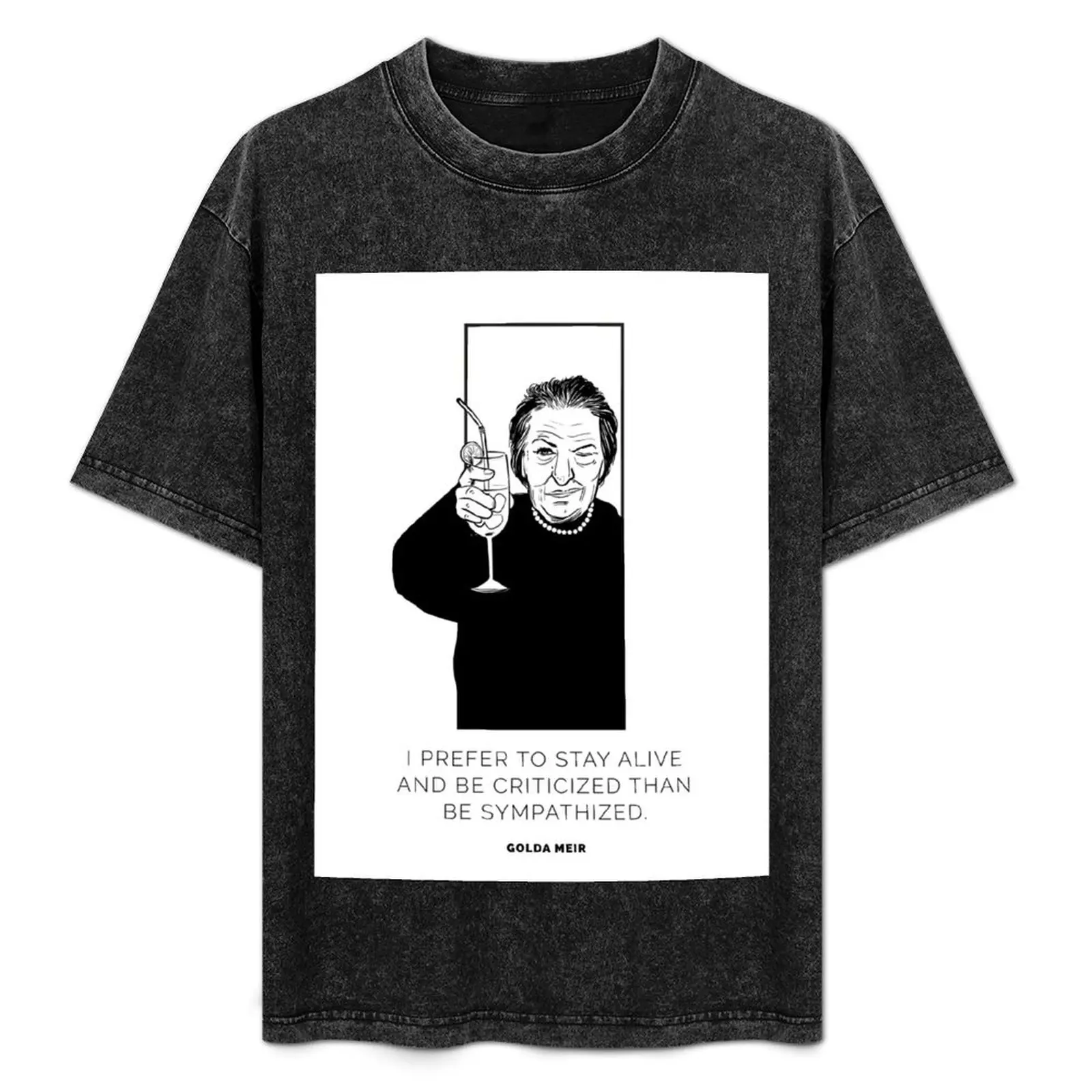 

Golda Meir T-Shirt Basic All Season Solid T-Shirt