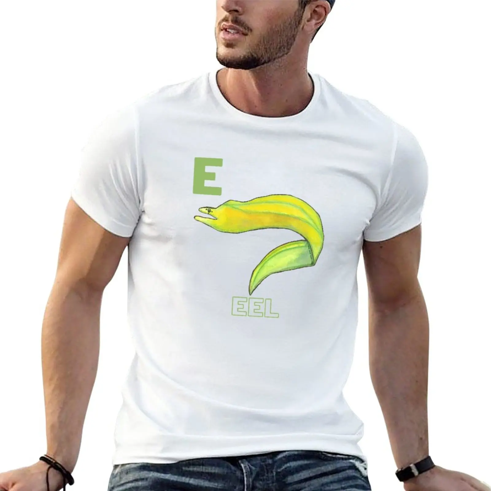 Eel Starts with E Ocean Animals Alphabet Letter E T-Shirt new edition t shirt graphic t shirts T-shirt short mens t shirt