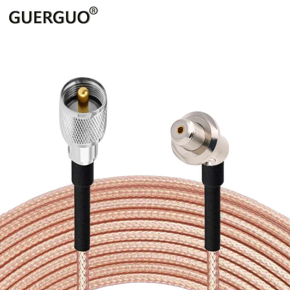 RG316 Cable UHF Male Female RF Coaxial RG316 Cable PL259 Male to SO239 Female Right Angle Car Radio Antenna Extension Cable