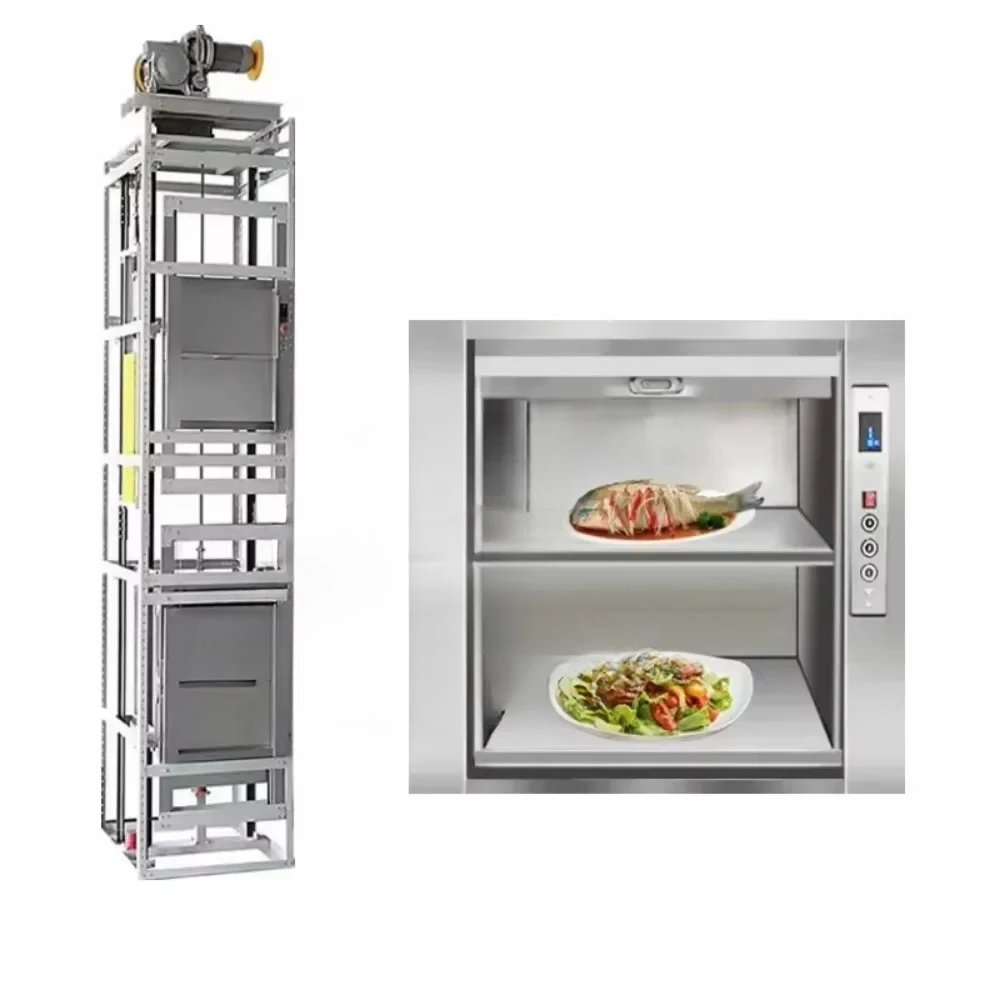 

100-200kg Kitchen mini dumbwaiter servi lift small food delivery elevator for Restaurant Hotel