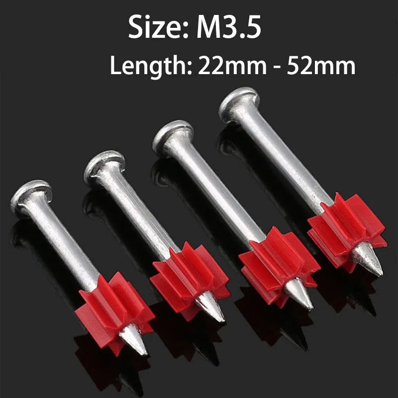 Furniture Advertising Wall Fixing Cement Nails 25-50Pcs Hardened Flat Head High Carbon Steel Nails 22-52mm Construction Hardware