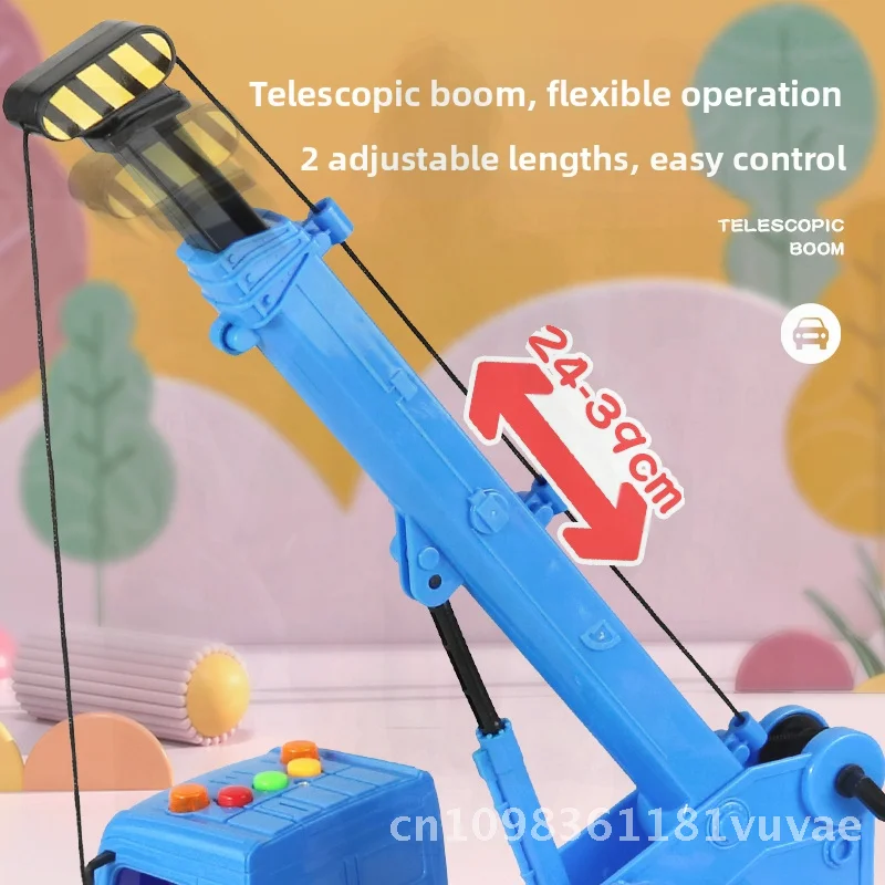 Gru a torre grande per bambini Giocattolo Veicolo di ingegneria Inerzia Modello di auto Simulazione Attrezzatura da costruzione Set da gioco educativo per