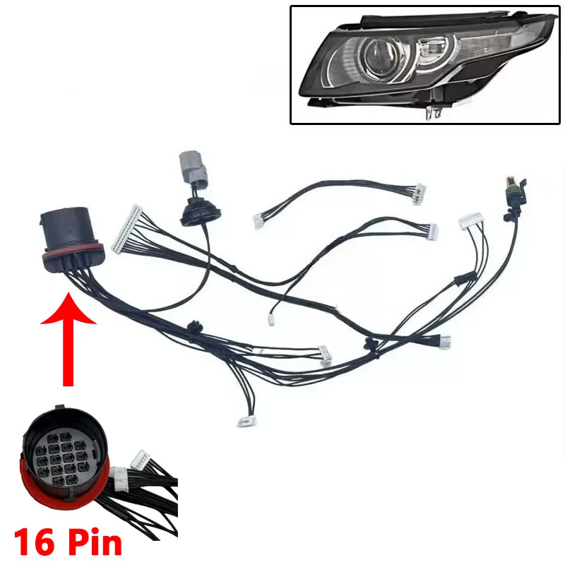 For 2012-15 Land Rover Evoque headlights internal wiring harness old model Evoque high-end headlight wiring set 16 pin wiring