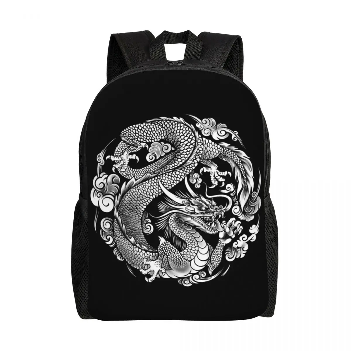 

Chinese Dragon Asian Style Backpack for Women Men Waterproof School College Tradition Mythology Tattoo Art Bag Printing Bookbags