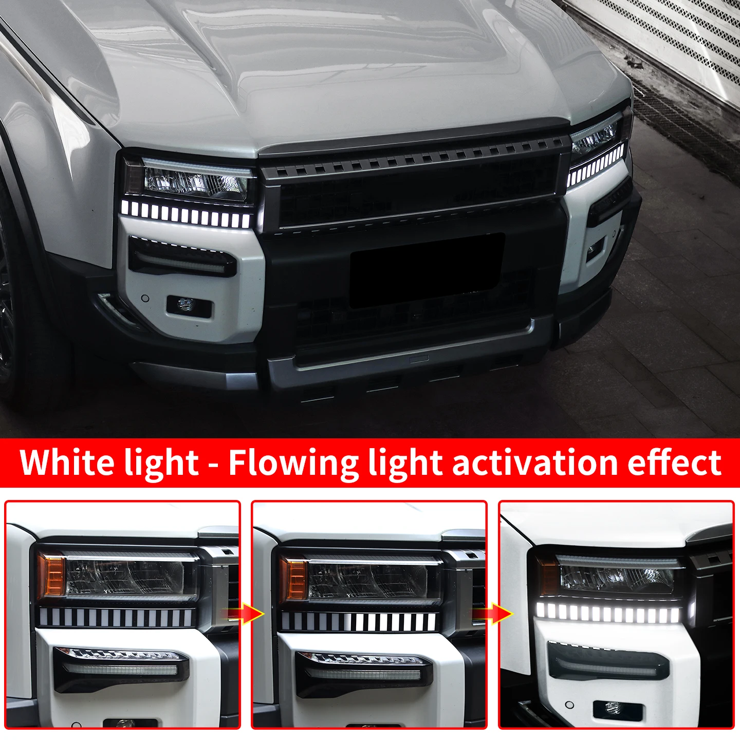 For Toyota Land Cruiser Prado 250 LC250 FJ250 J250 2024 2025 2026 Daytime Running Light Under Headlight DRL Upgrade Kit view 6