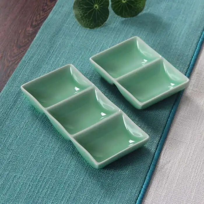 

Longquan Celadon Multi Grid Блюдо для приправ Посуда Блюдо для соевого соуса Блюдо для уксуса Маленькое блюдо Блюдо для приправ