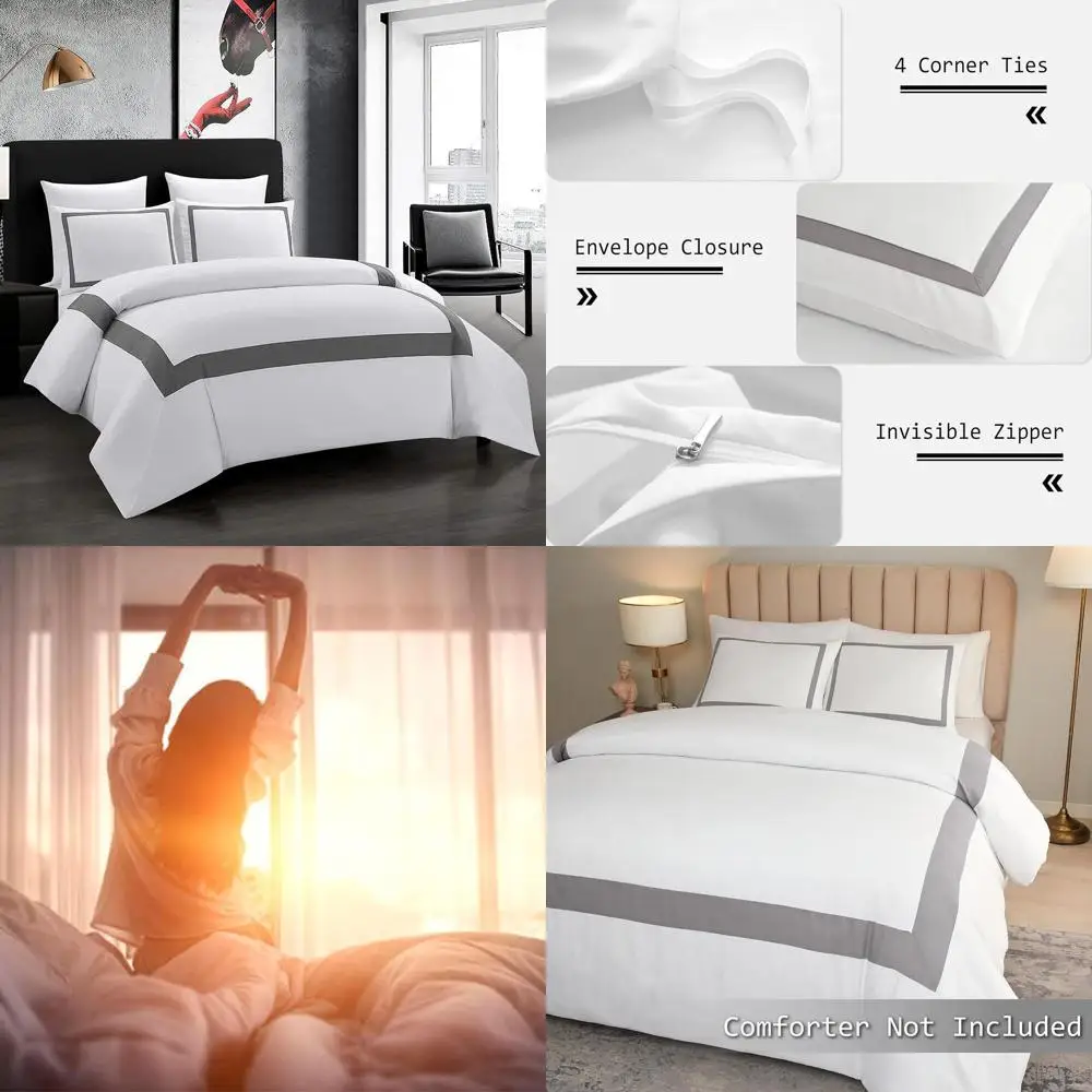 

Комплект постельного белья из микрофибры, 3 предмета, размер Queen, серый, с наволочками, ультрамягкий и дышащий