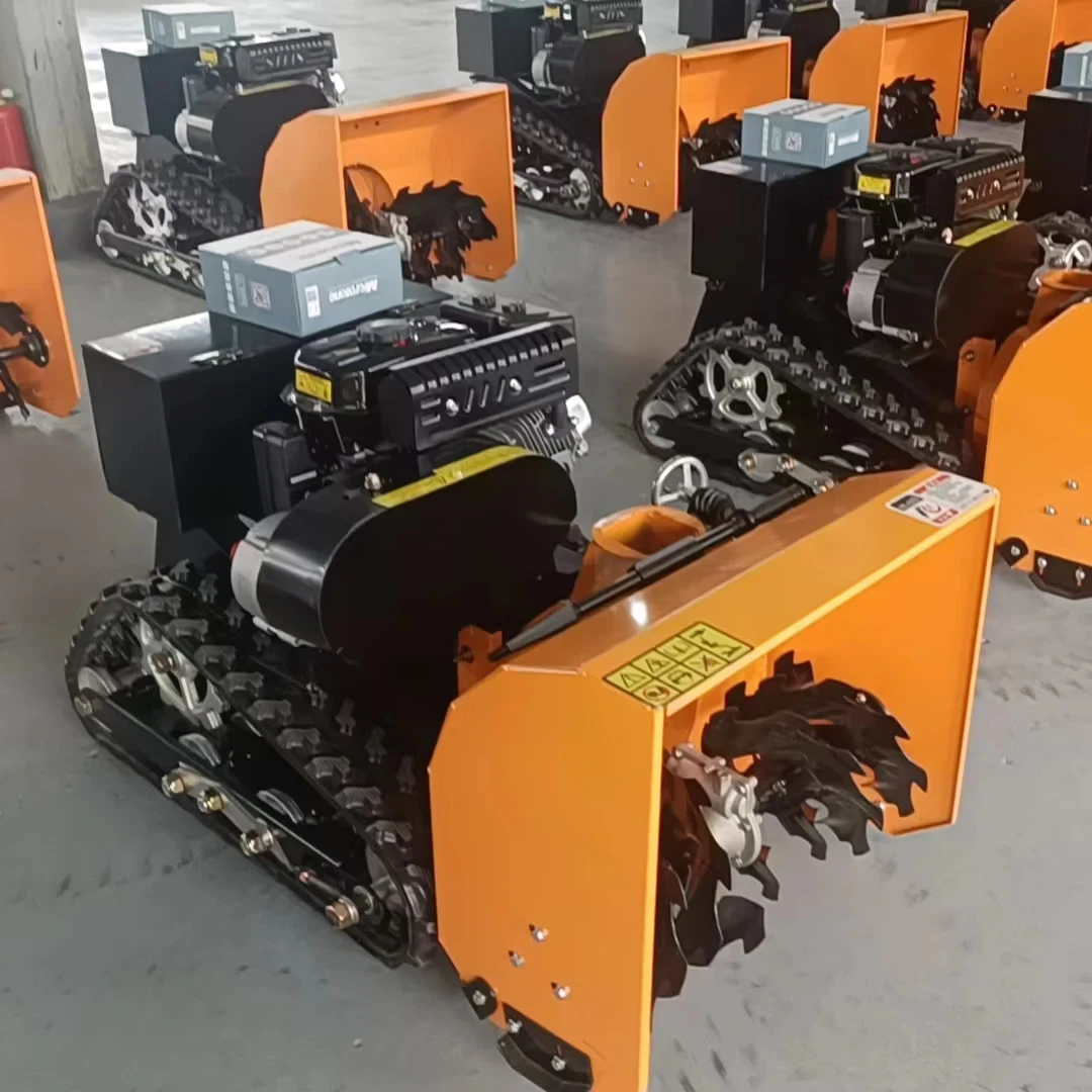 CE Certified 24V 200AH Remote Control Mini 6WD Gas Robot Snow Plow Gear Core Component Automatic Intelligent Cordless Wireless
