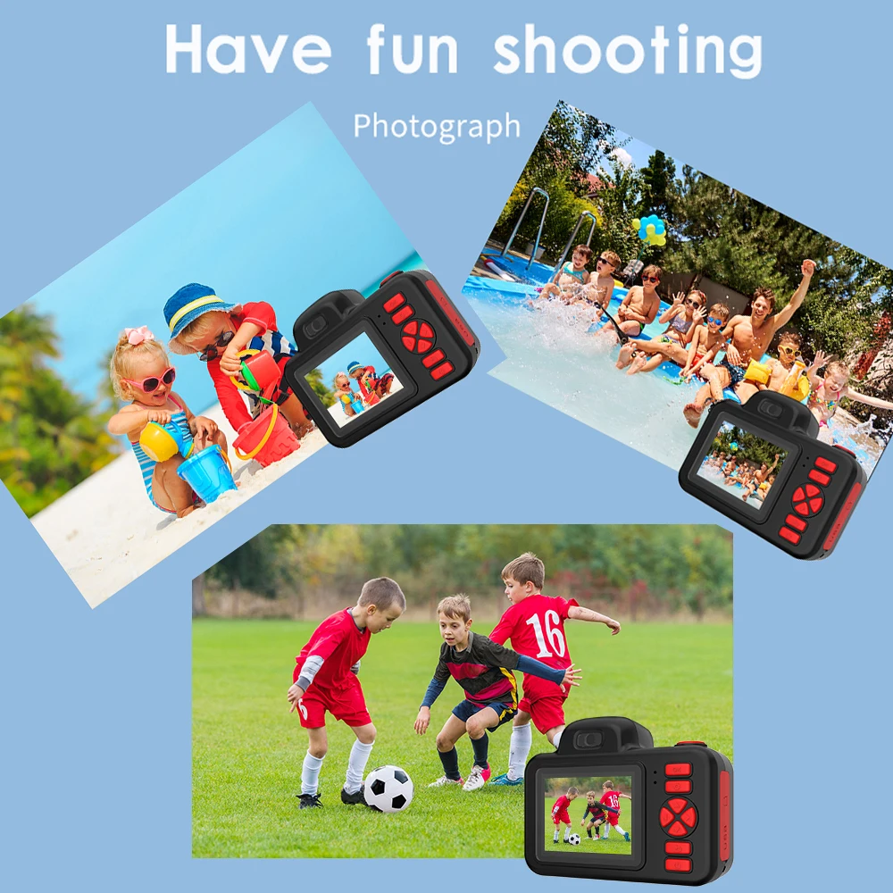 Kids Camera Toy, Extended Rotating Lens, 10x Rotating Digital Zoom, With Flash, 28 Megapixel, 1080P High-definition Camera, Perf