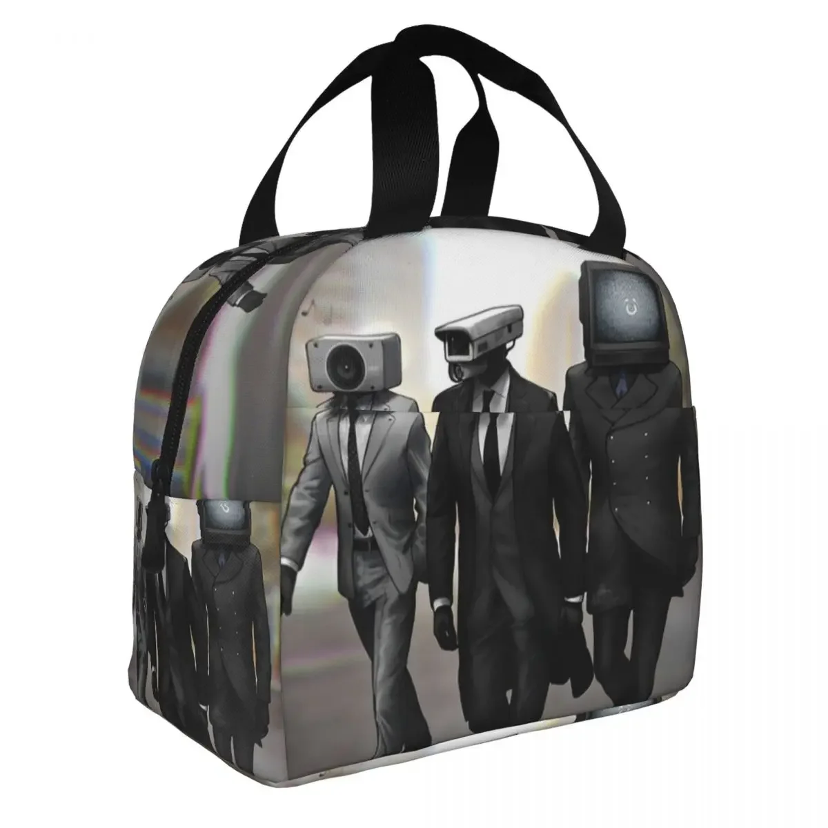 Skibidi Toilet Insulated Lunch Bag Thermal Bag Reusable Anime Cartoon Cameraman Titan Portable Lunch Box Tote Girl Boy School