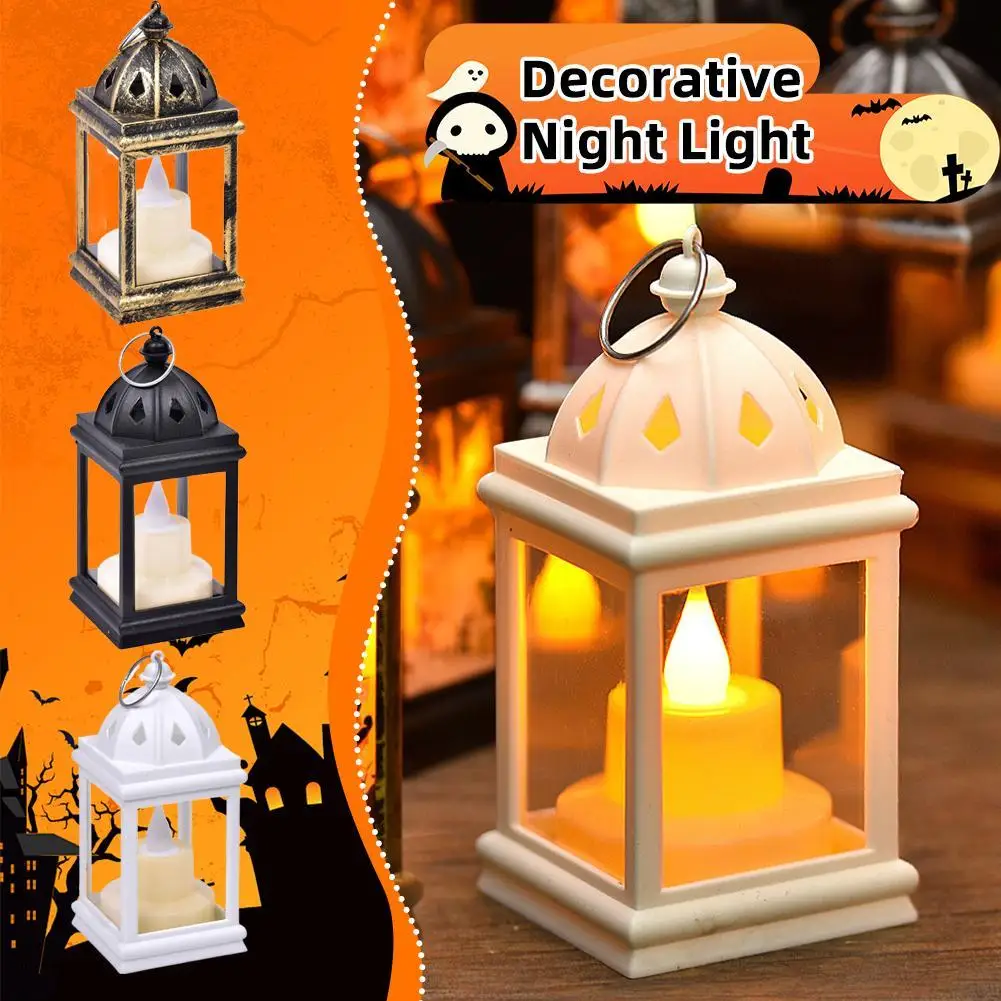 Xmas LED Lights Retro Glowing Lantern With Handle Simulation Cande Light Tabletop Atmosphere Lights Christmas Decoration 2025
