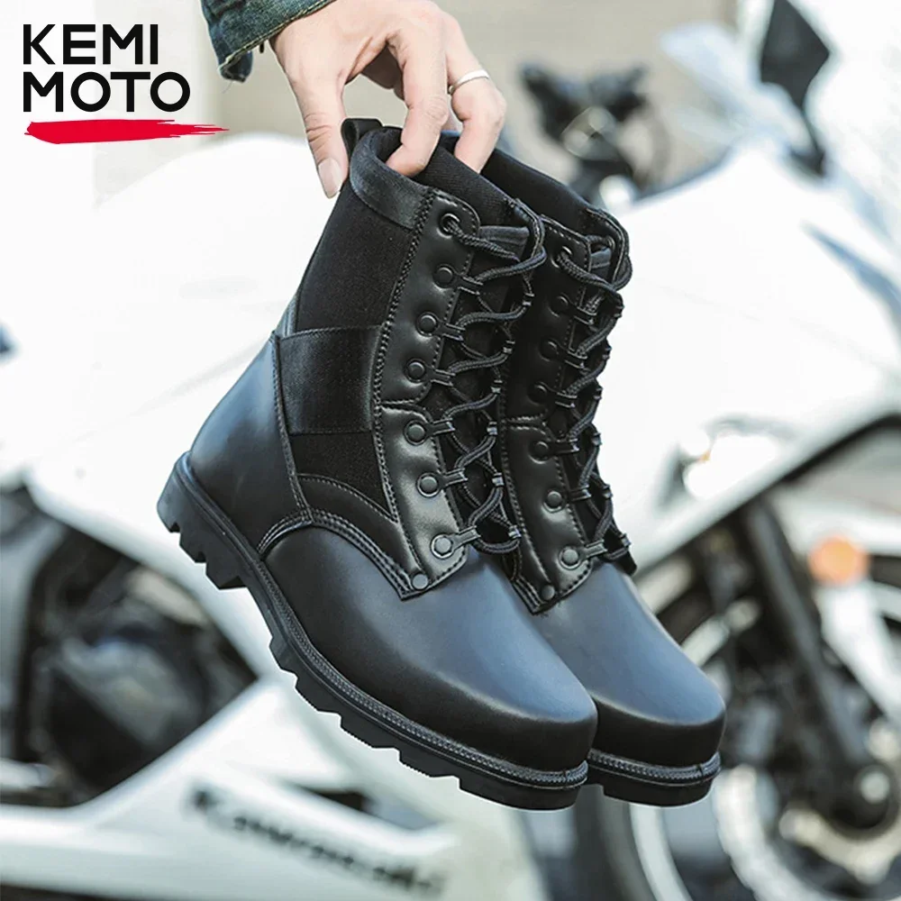 Motorcycle Boots for Men Black Boots Off-road Motorbike Racing Shoes Riding Motorcyclist Equipment Breathable Shockproof