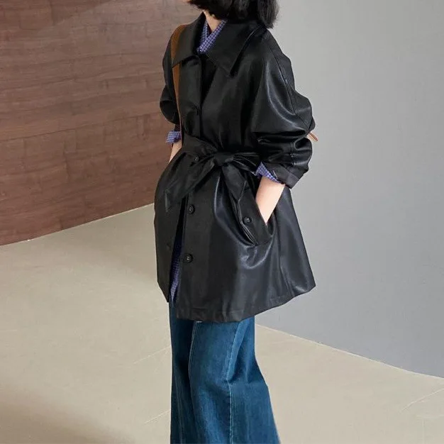 Damska kurtka ze skóry ekologicznej, styl ort Sle American Faion, nowa kolekcja wiosna-jesień, cienki materiał, premium, odzież damska.