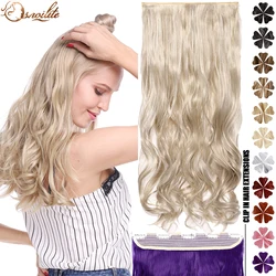 S-noilite Synthetic Curly Clip in One Piece Hair Extensions Black Brown blonde Real Natural One Piece hair extension hair