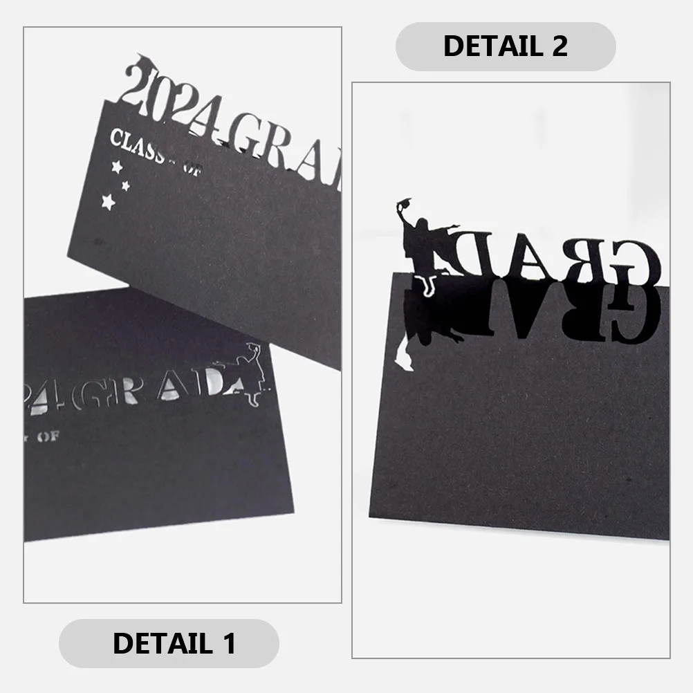 

100Pcs 2024 Graduation Table Cards Delicate Appearance Compact Design Party Guest Seat Identifier Table Place Cards