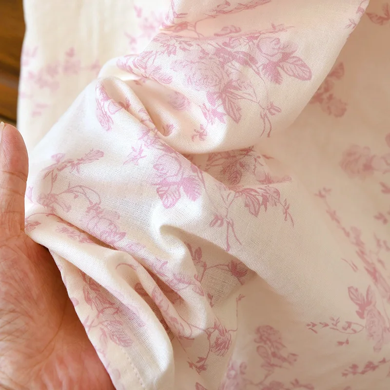 2025 printemps/été nouvelle jupe de nuit pour femmes 100% coton jupe à manches longues douce et mignonne robe de longueur moyenne vêtements de nuit femmes