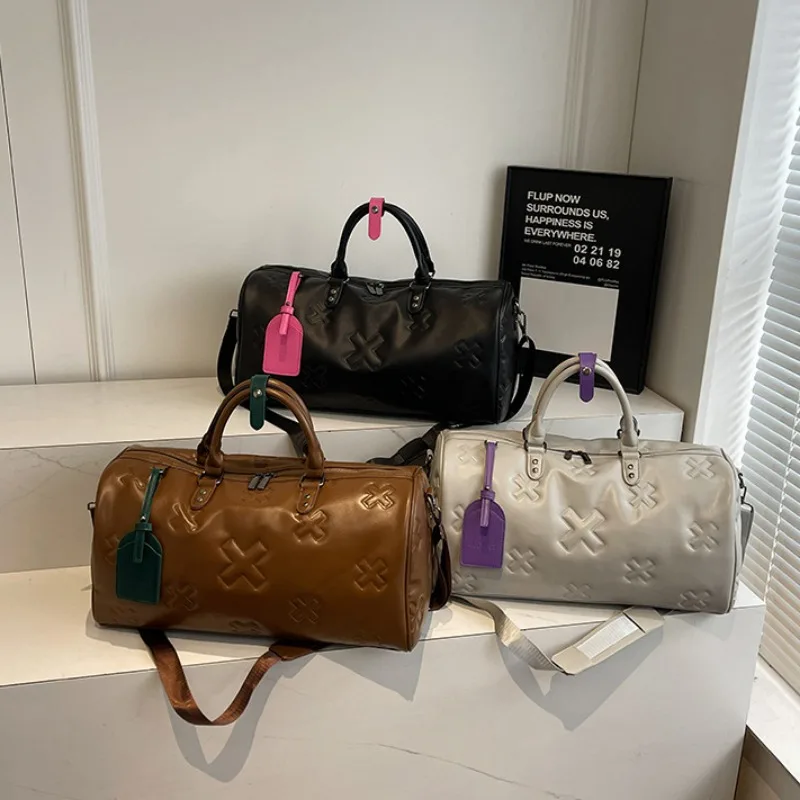 

Вместительная дорожная сумка из искусственной кожи, спортивная сумка для спортзала, женская сумка с разделением на сухое и влажное отделение, сумка для выходных