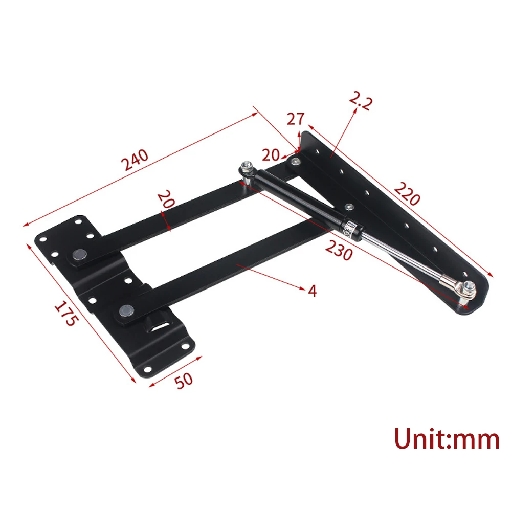 Imagem -06 - Mesa de Elevação Hidráulica Rack para Computador Levantar-se Superior Mesa de Chá Dobradiça Hardware Prateleira Mesa de Computador Dobradiça Pcs